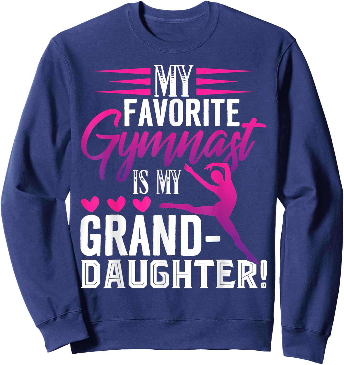Cute Gymnastics Grandma Shirt Gymnast Grandma Gift Sweatshirt - Sweatshirt | Navy
