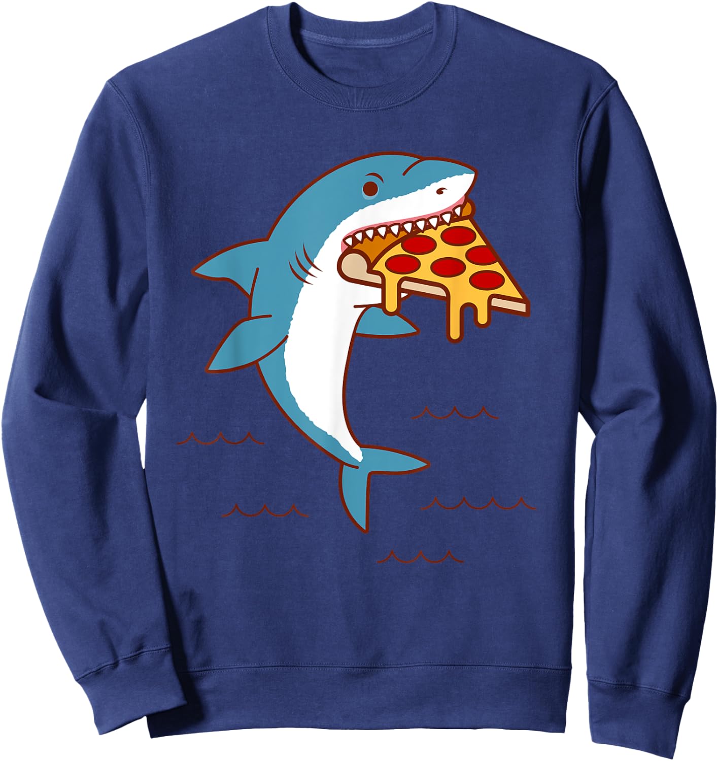 Pizza Shark Sweatshirt - Sweatshirt | Navy