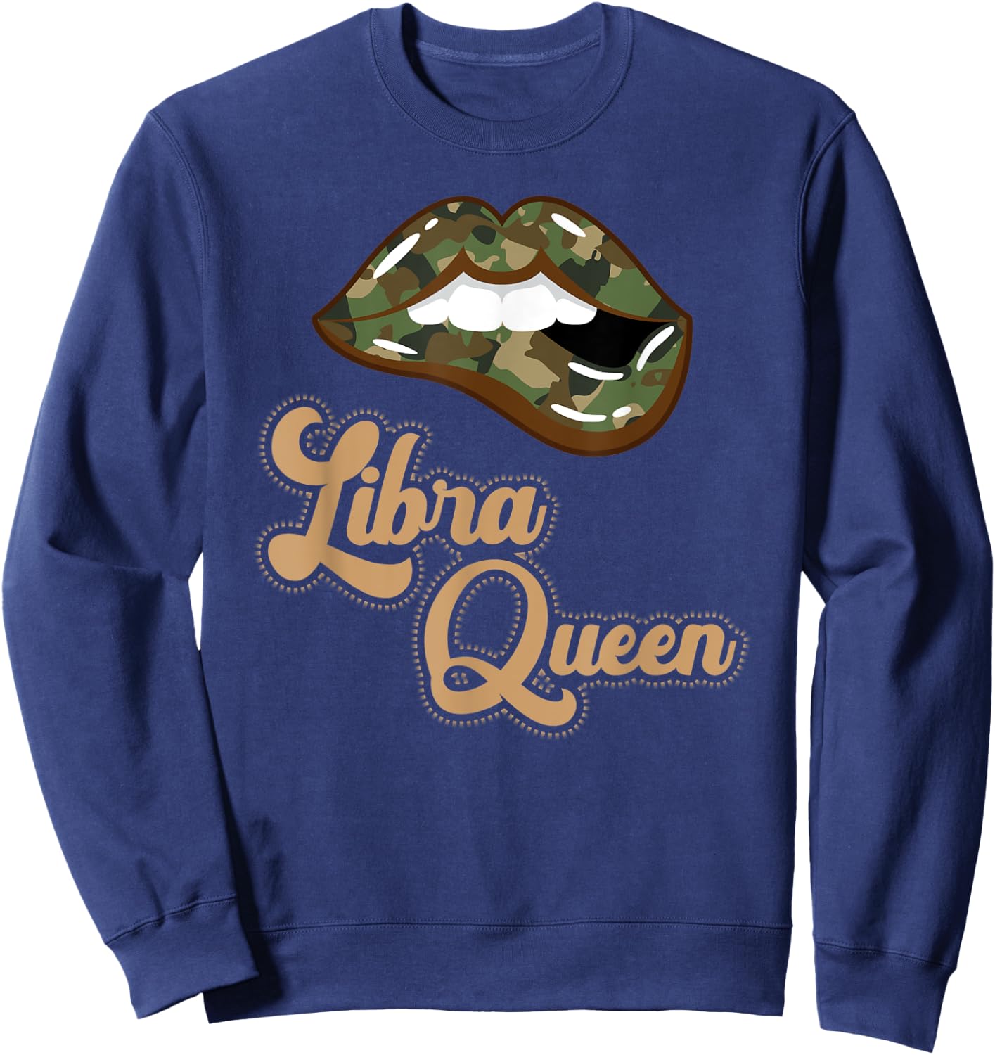 Lip Biting Libra Queen Birthday Gift Sweatshirt - Sweatshirt | Navy