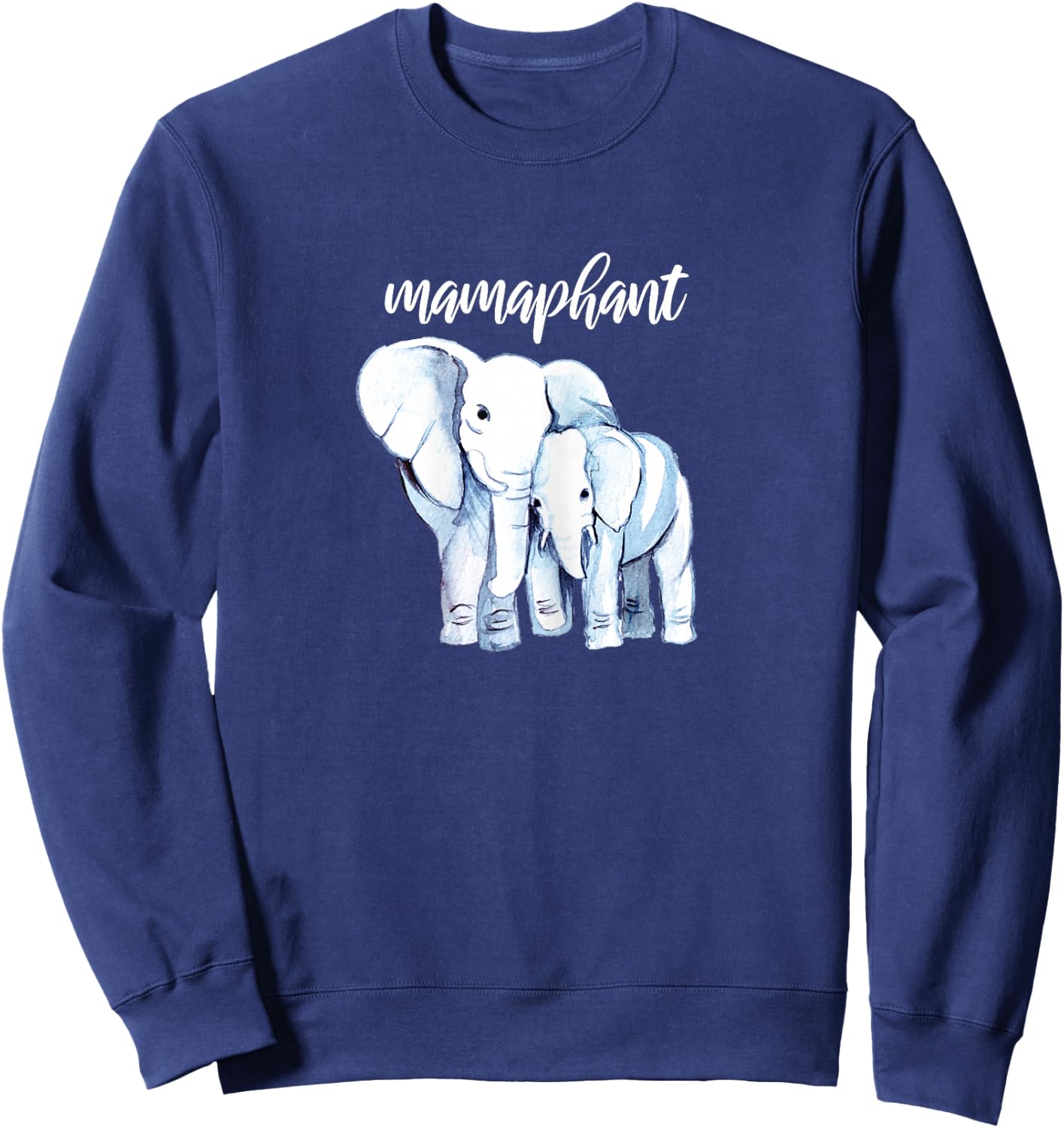 Mamaphant shirt Mama Elephant Mom Gift Mothers Day Sweatshirt - Sweatshirt | Navy