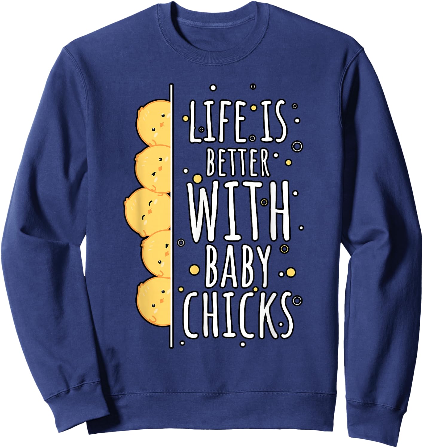 Japanese Kawaii Chicken Farming Spring Easter Baby Chicks Sweatshirt - Sweatshirt | Navy