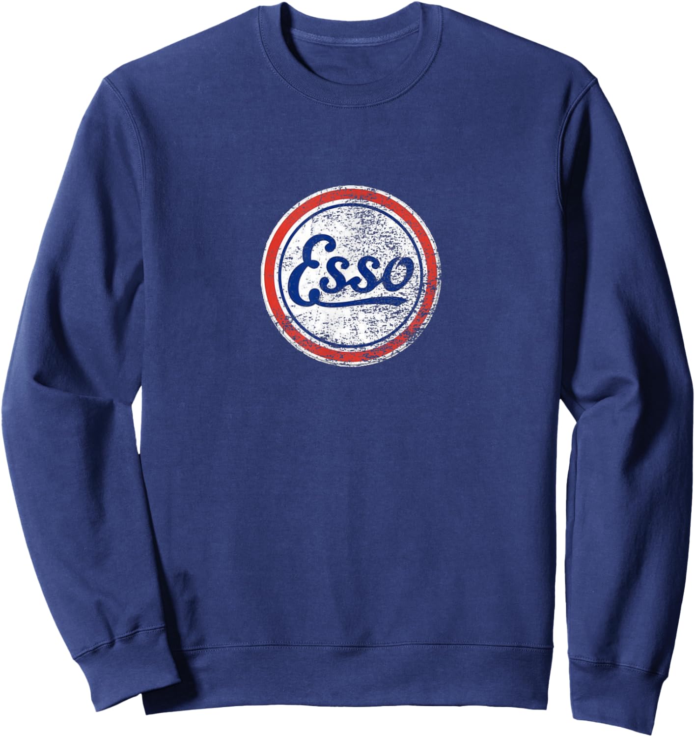 Vintage Car ESSO Gas Station and Sweatshirt - Sweatshirt | Navy