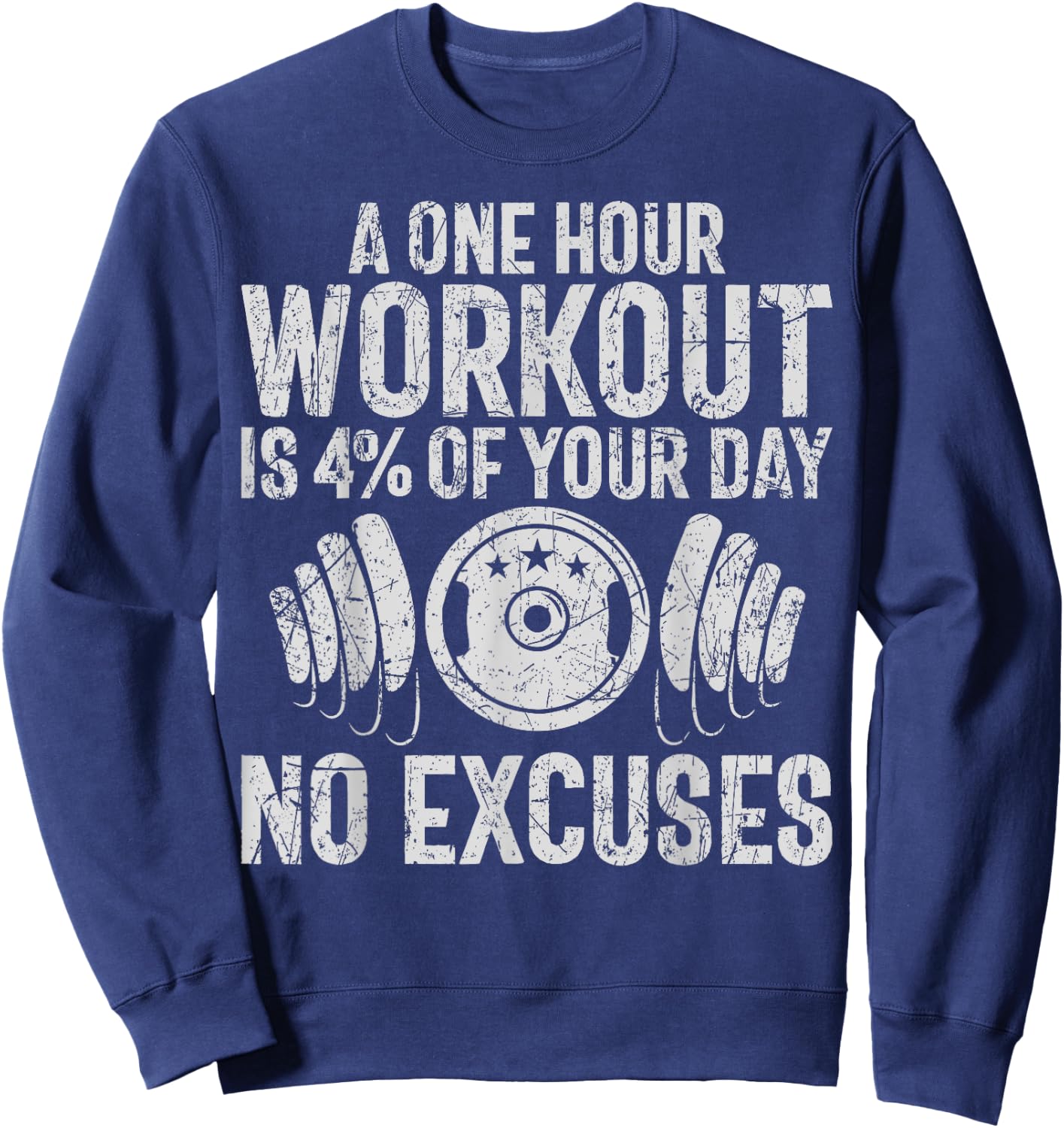A one Hour Workout is 4% of your Day Personal Trainer Sweatshirt - Sweatshirt | Navy