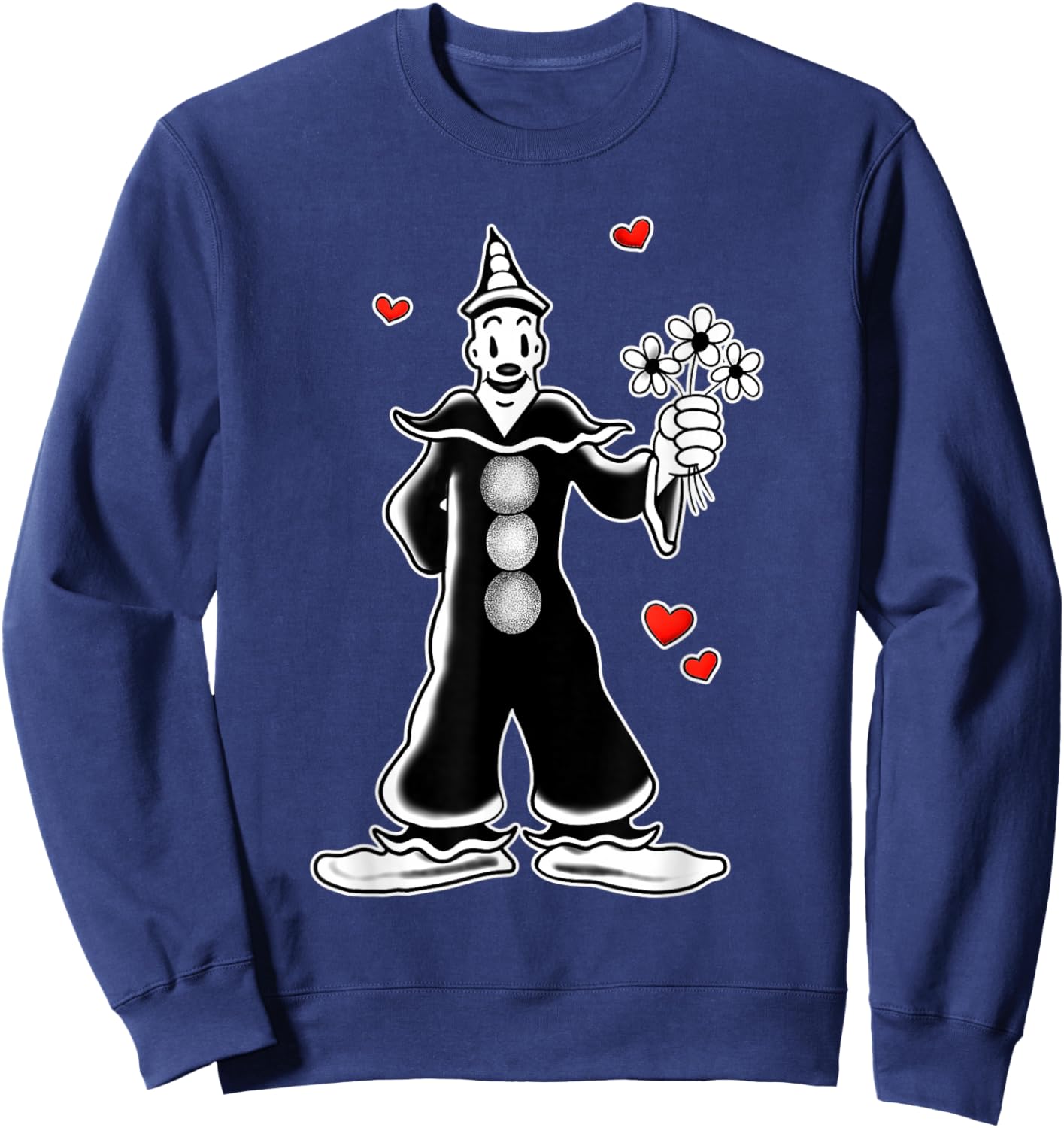Koko the Clown Love x Flowers x Hearts Sweatshirt - Sweatshirt | Navy