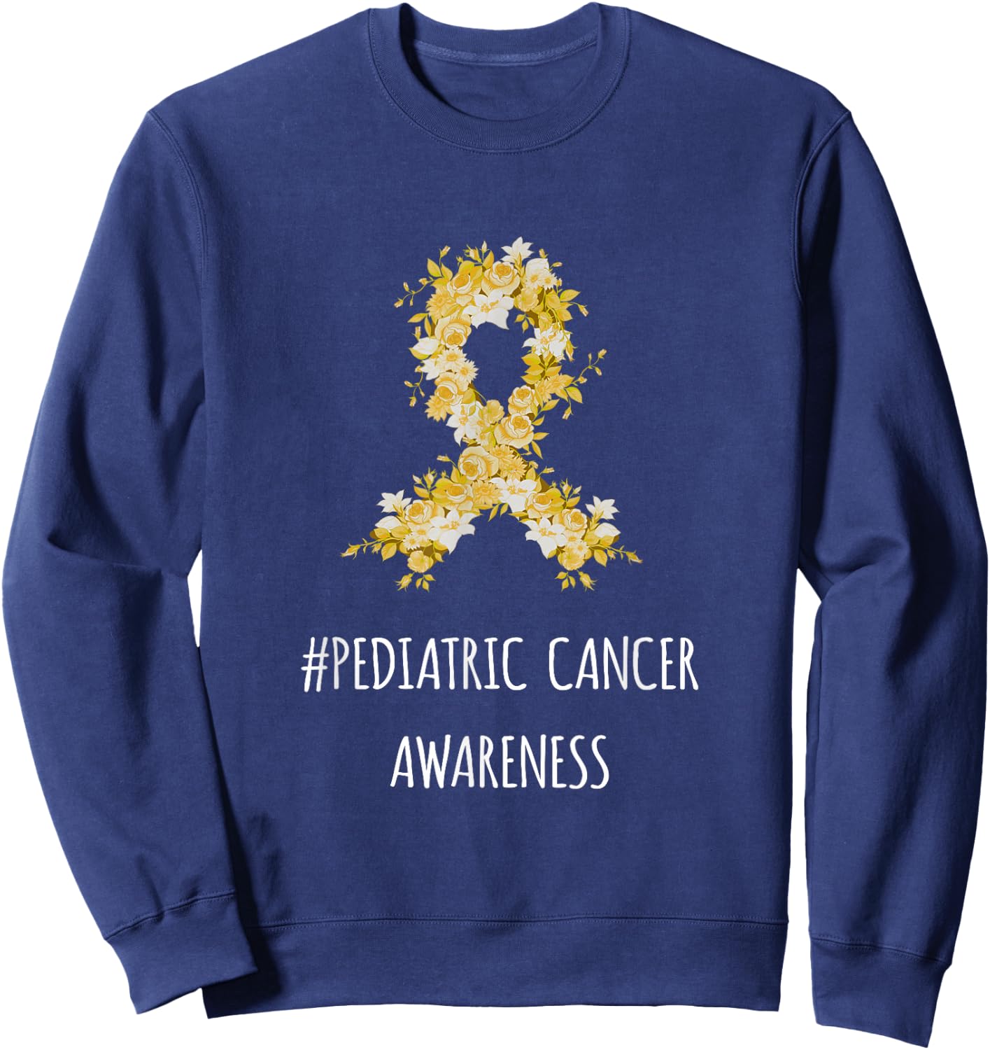 Pediatric Cancer Awareness Shirt | Pediatric Cancer Sweatshirt - Sweatshirt | Navy