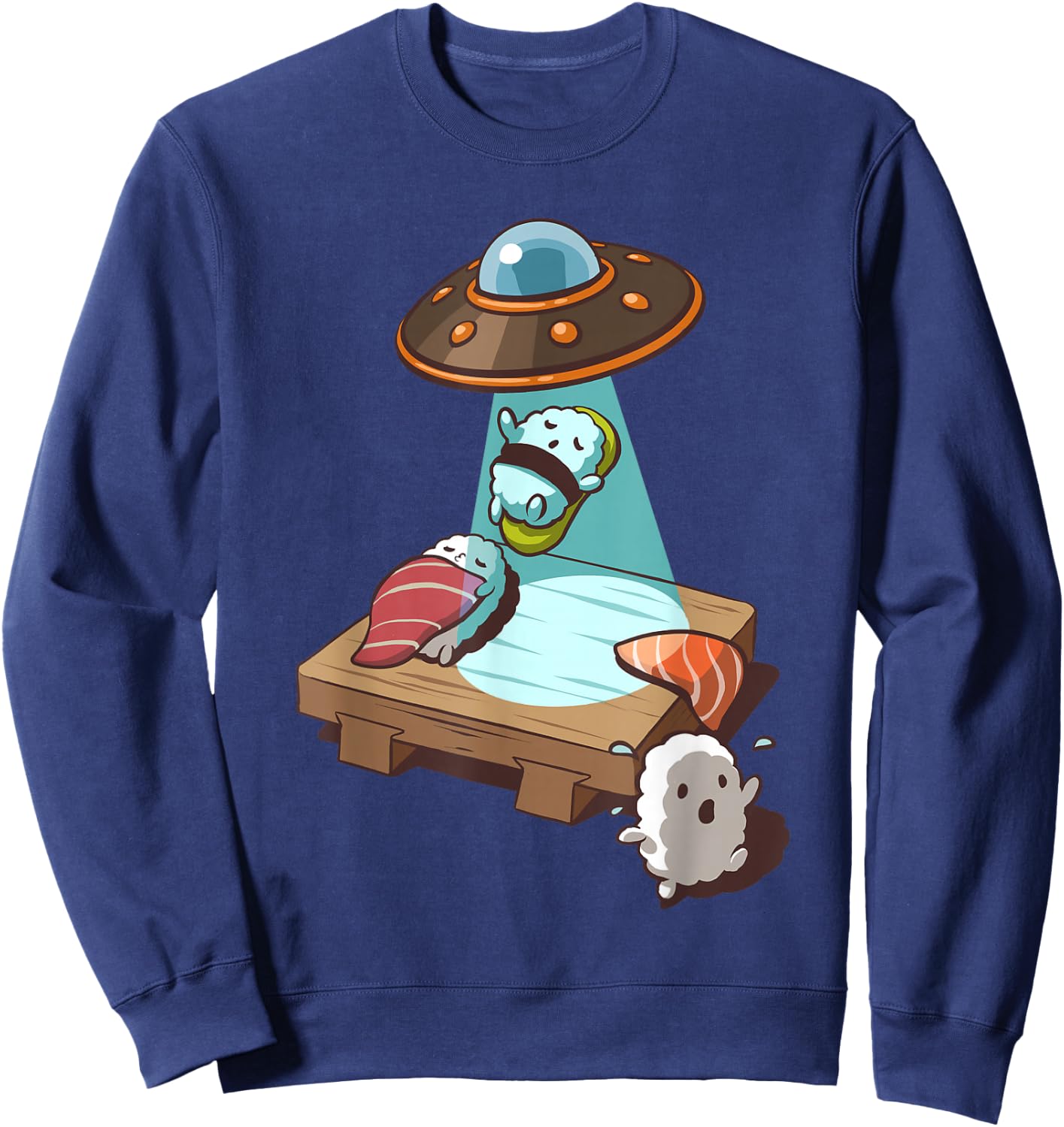 Sushi UFO Alien Abduction Sweatshirt - Sweatshirt | Navy