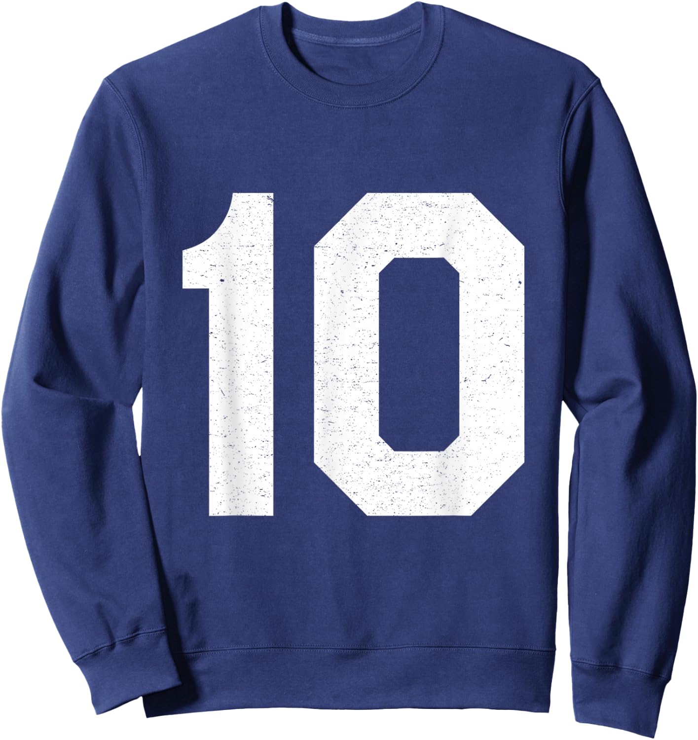 Jersey Uniform Number #10, 10th Birthday, 10th Place Sweatshirt - Sweatshirt | Navy