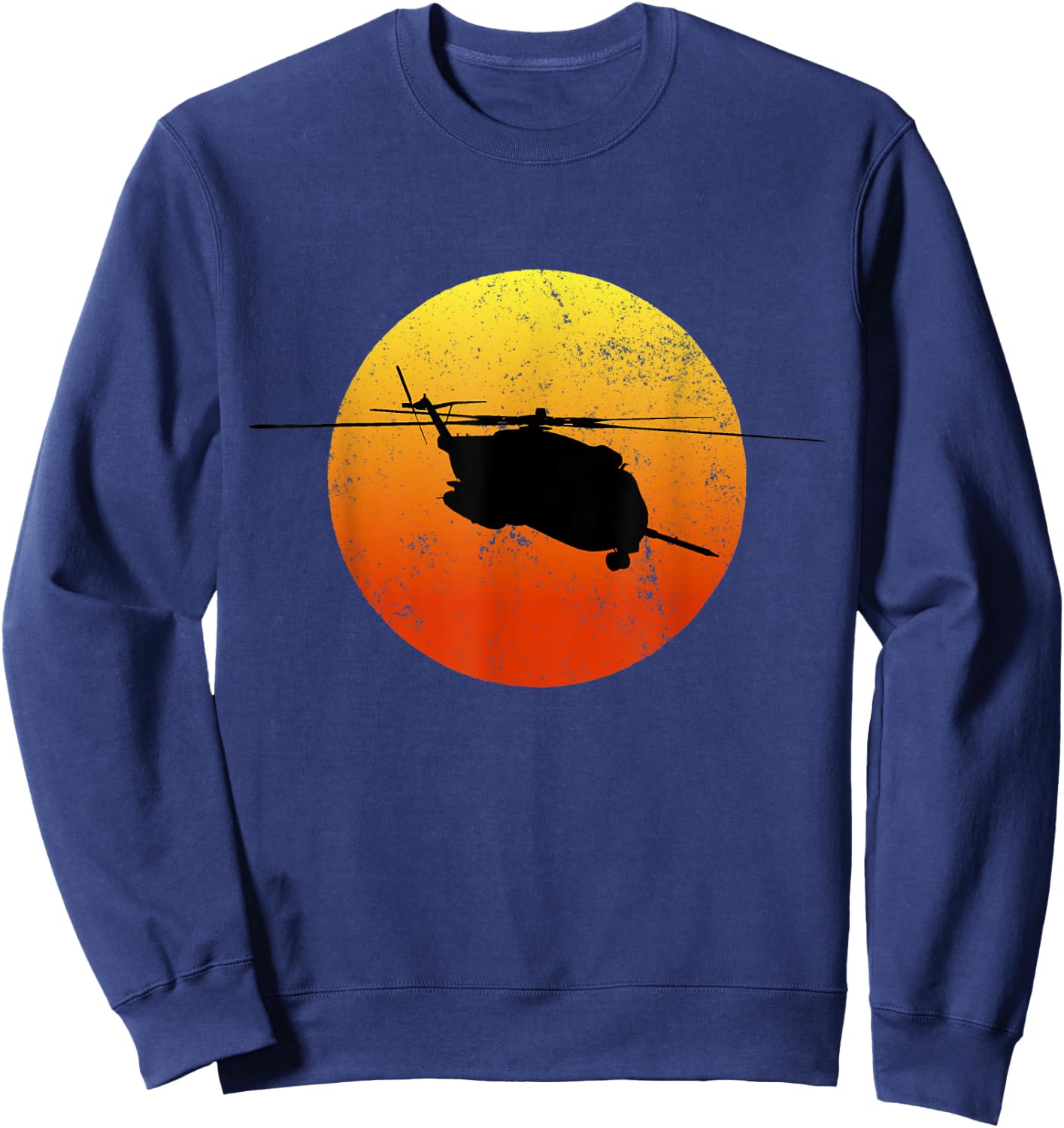 CH53 Super Stallion Silhouette Sunset Helicopter CH53 Sweatshirt - Sweatshirt | Navy