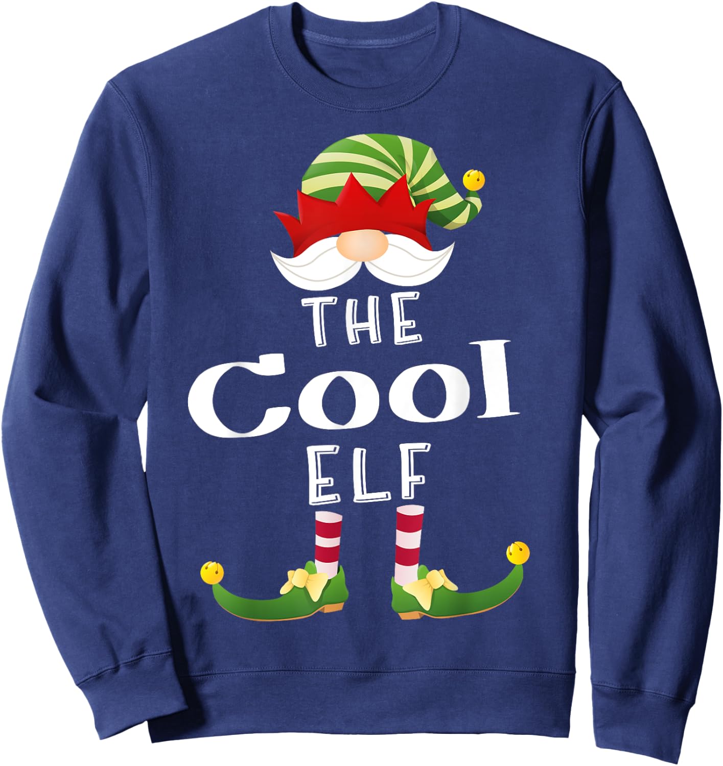 Cool Elf Group Christmas Funny Pajama Party Sweatshirt - Sweatshirt | Navy