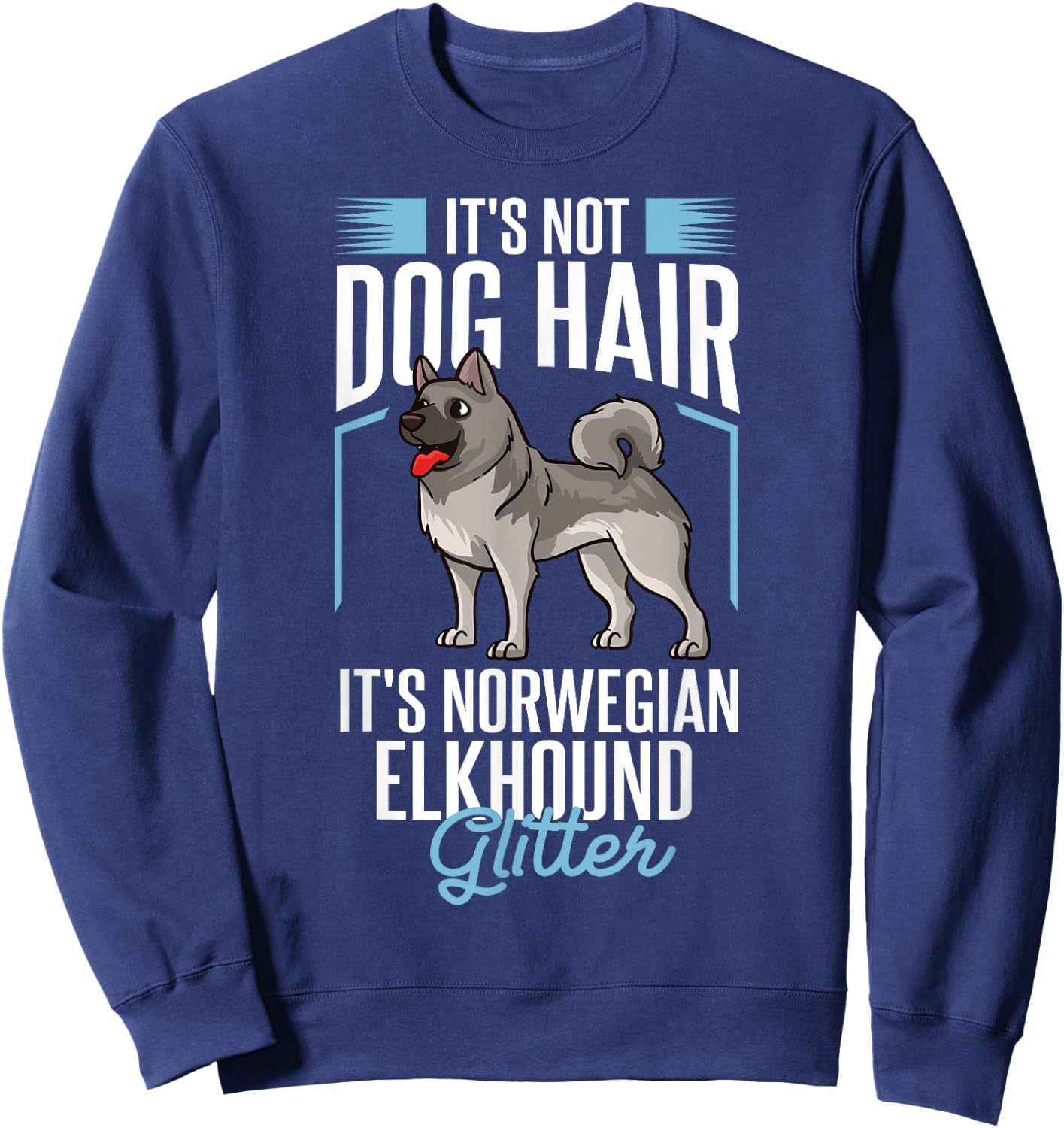 Norwegian Elkhound Dog Gift Puppies Owner Lover Sweatshirt - Sweatshirt | Navy