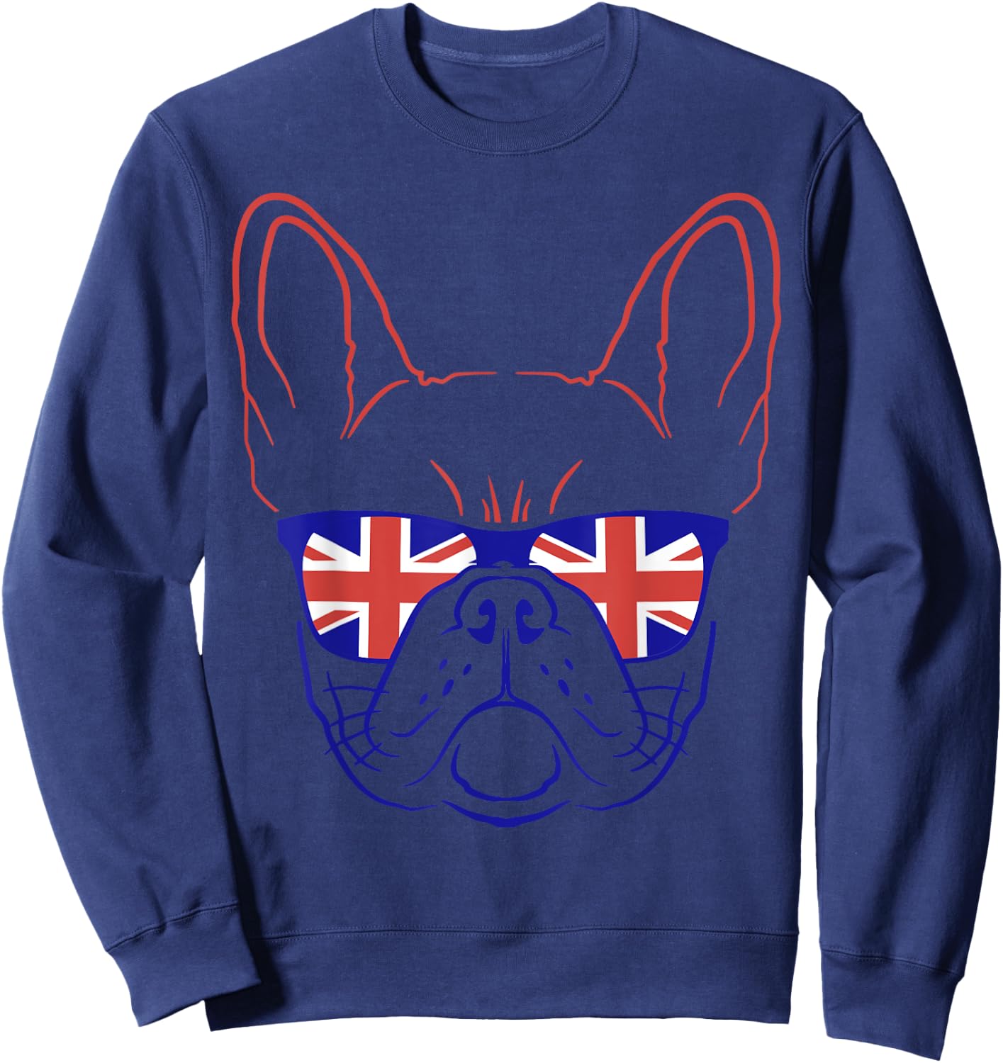 Great Britain Flag Shirt Independence Day Symbol English Dog Sweatshirt - Sweatshirt | Navy