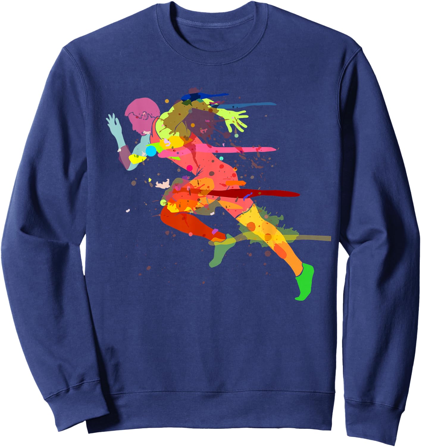 Sprinter Track and Field Runner Running Marathon Gift Sweatshirt - Sweatshirt | Navy