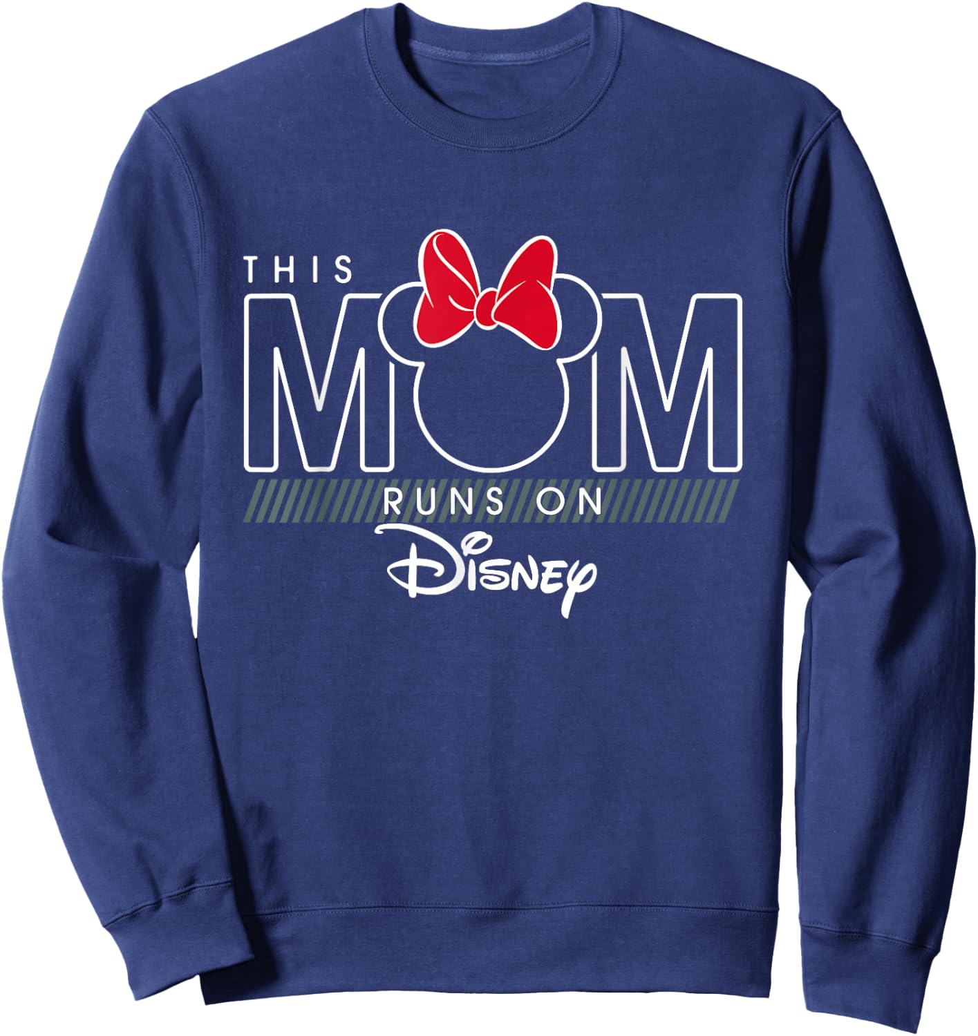 Disney Minnie Mouse This Mom Runs on Disney Sweatshirt - Sweatshirt | Navy