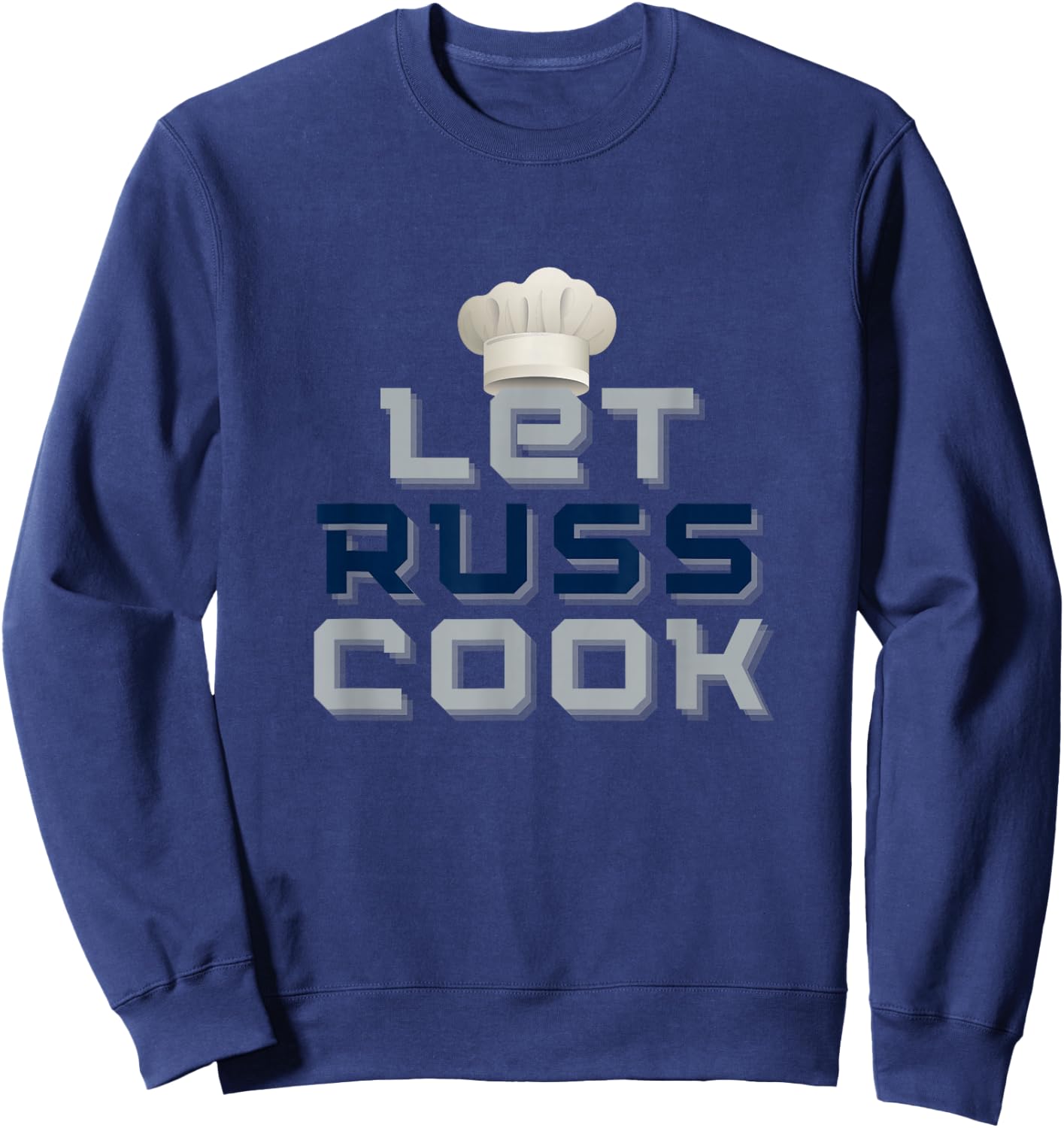 Let Russ Cook - New "Chef Russ" Design Sweatshirt - Sweatshirt | Navy