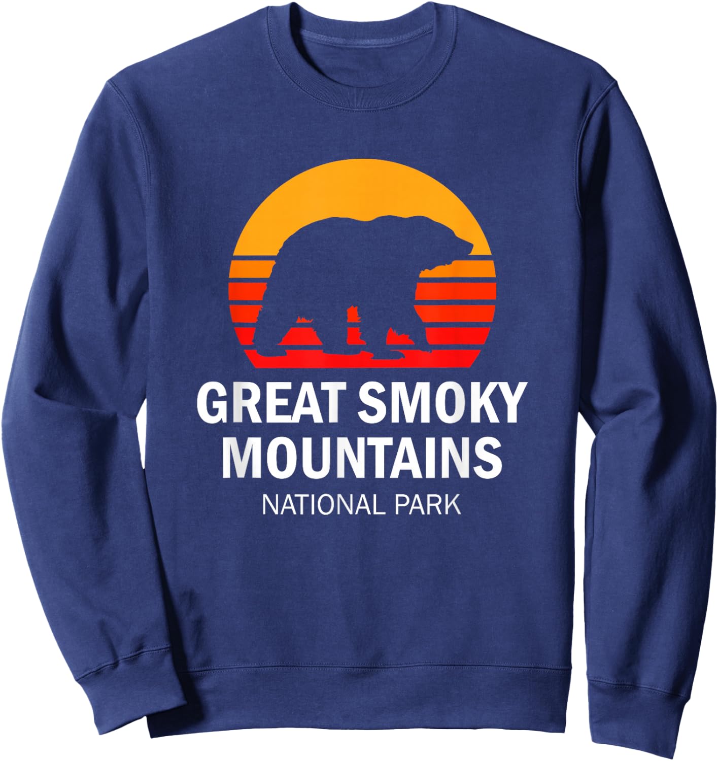 Vintage Great Smoky Mountains National Park Bear Sweatshirt - Sweatshirt | Navy