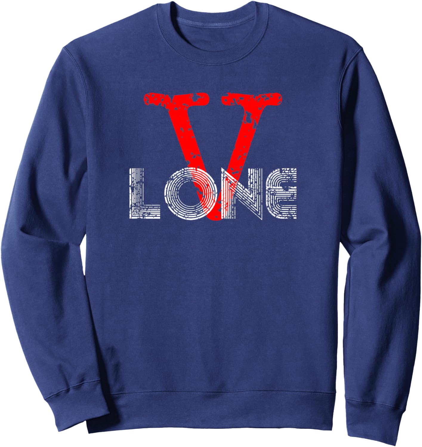 Big RED V Lone Friends Sweatshirt - Sweatshirt | Navy