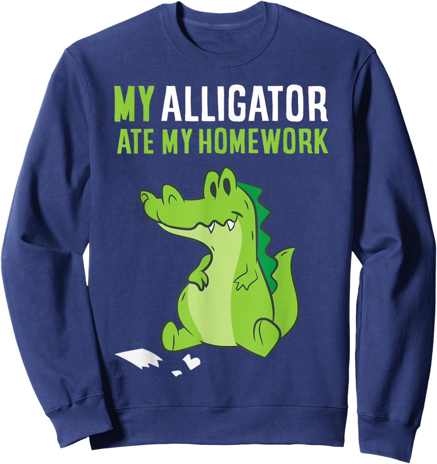 My Crocodile Ate My Homework Alligatror Sweatshirt - Sweatshirt | Navy