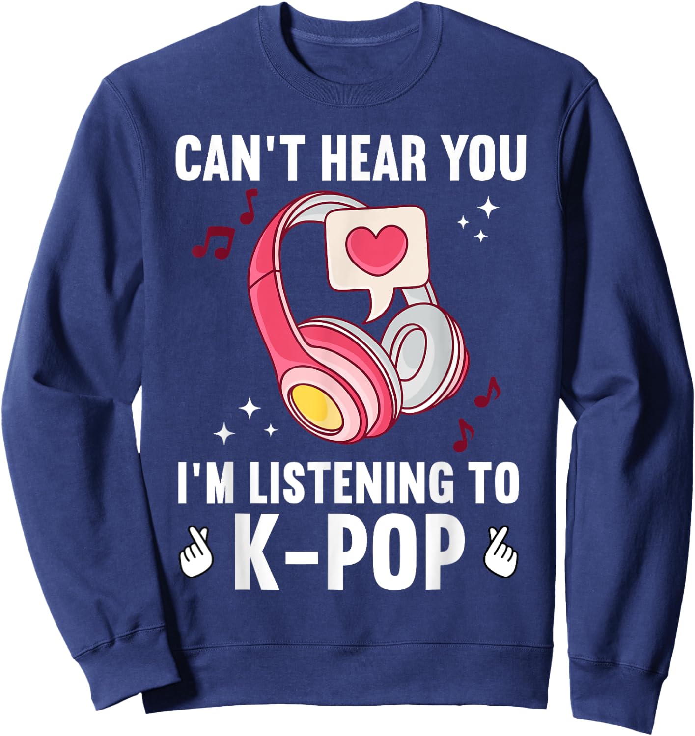 Cool Kpop Art For Teen Girls Women Korean Band Lover K-pop Sweatshirt - Sweatshirt | Navy