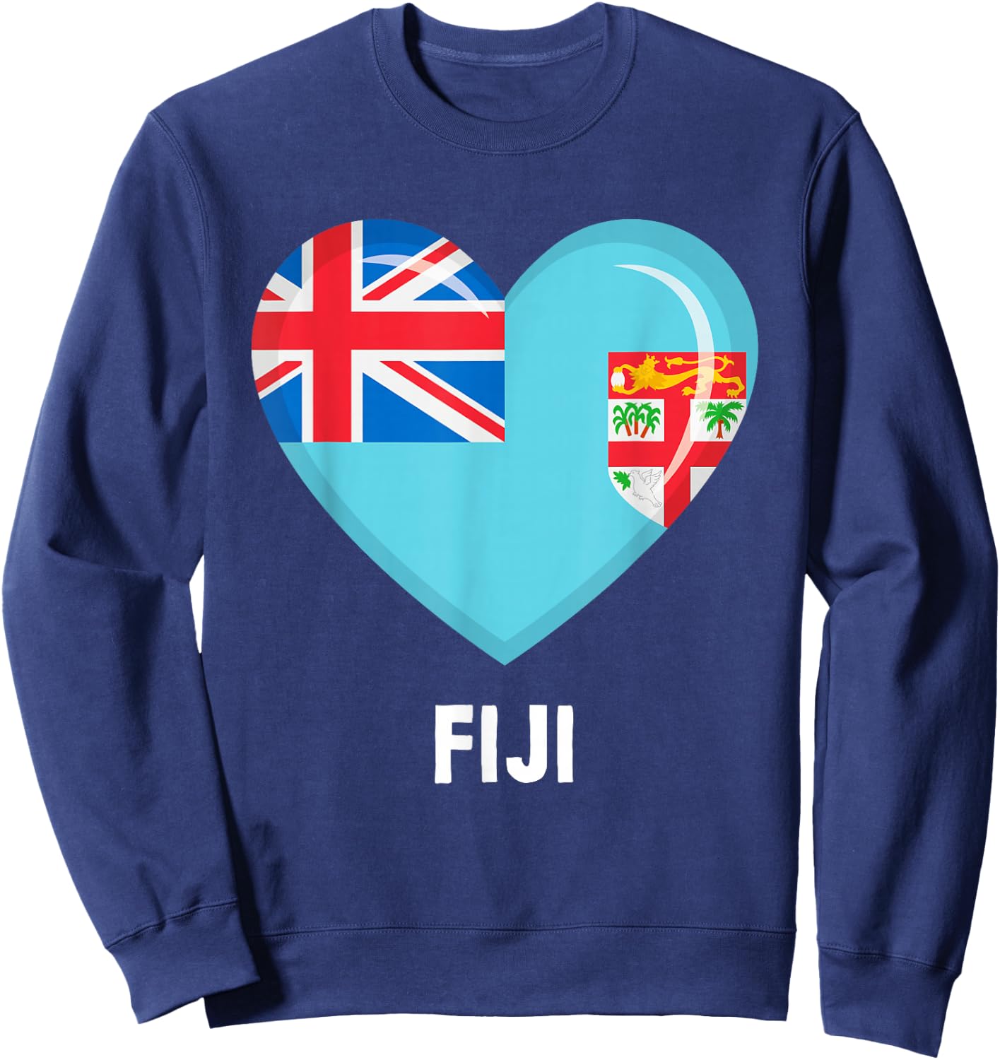 Fiji Flag Jersey | Fiji Sweatshirt - Sweatshirt | Navy