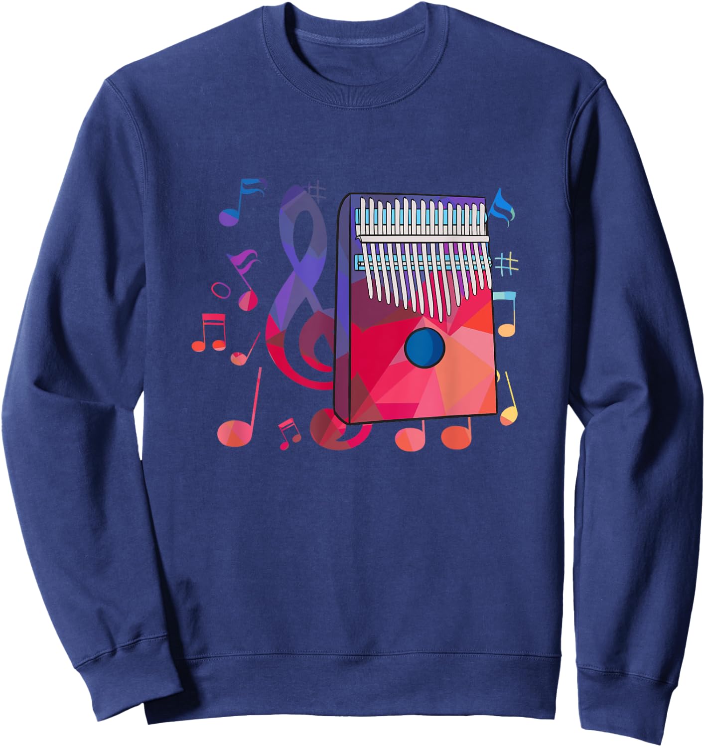 Colorful Idiophone Design for Kalimba Players Sweatshirt - Sweatshirt | Navy