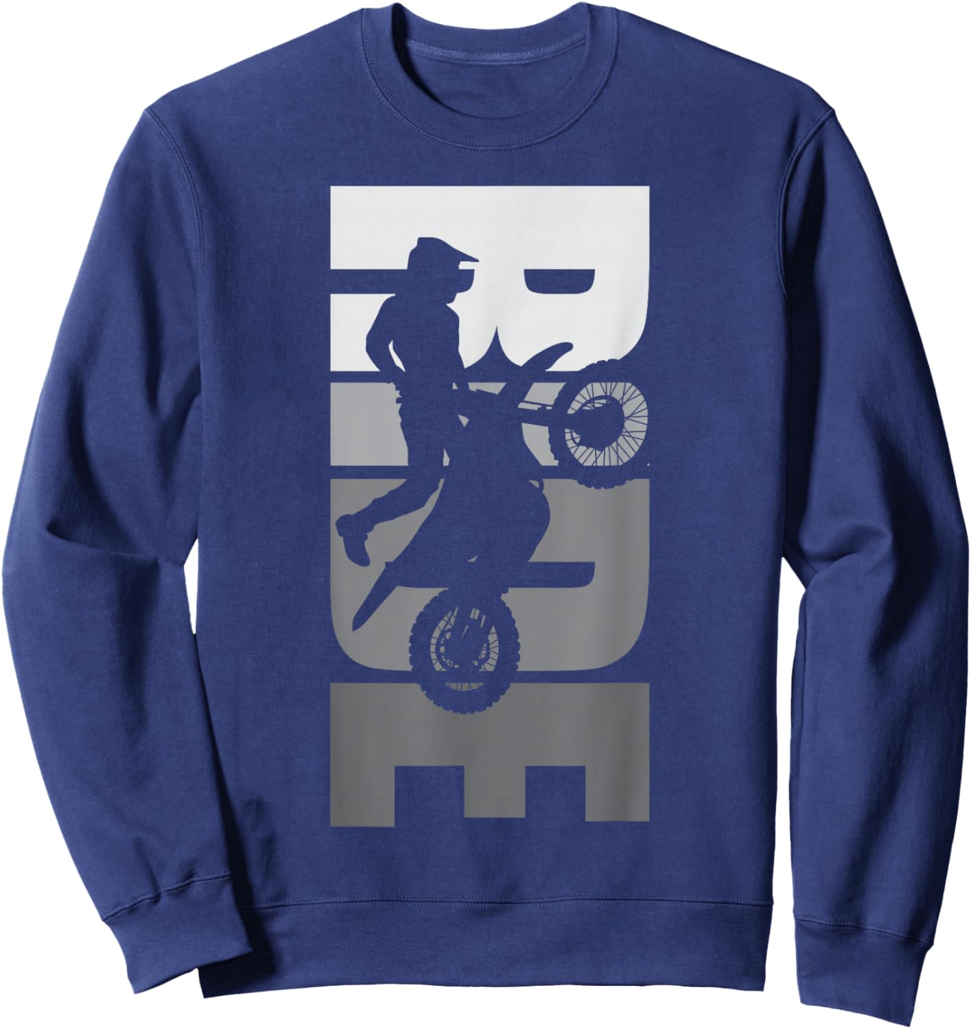 Ride: Dirt Bike Motocross Motorbike MX Off-Road Life Passion Sweatshirt - Sweatshirt | Navy
