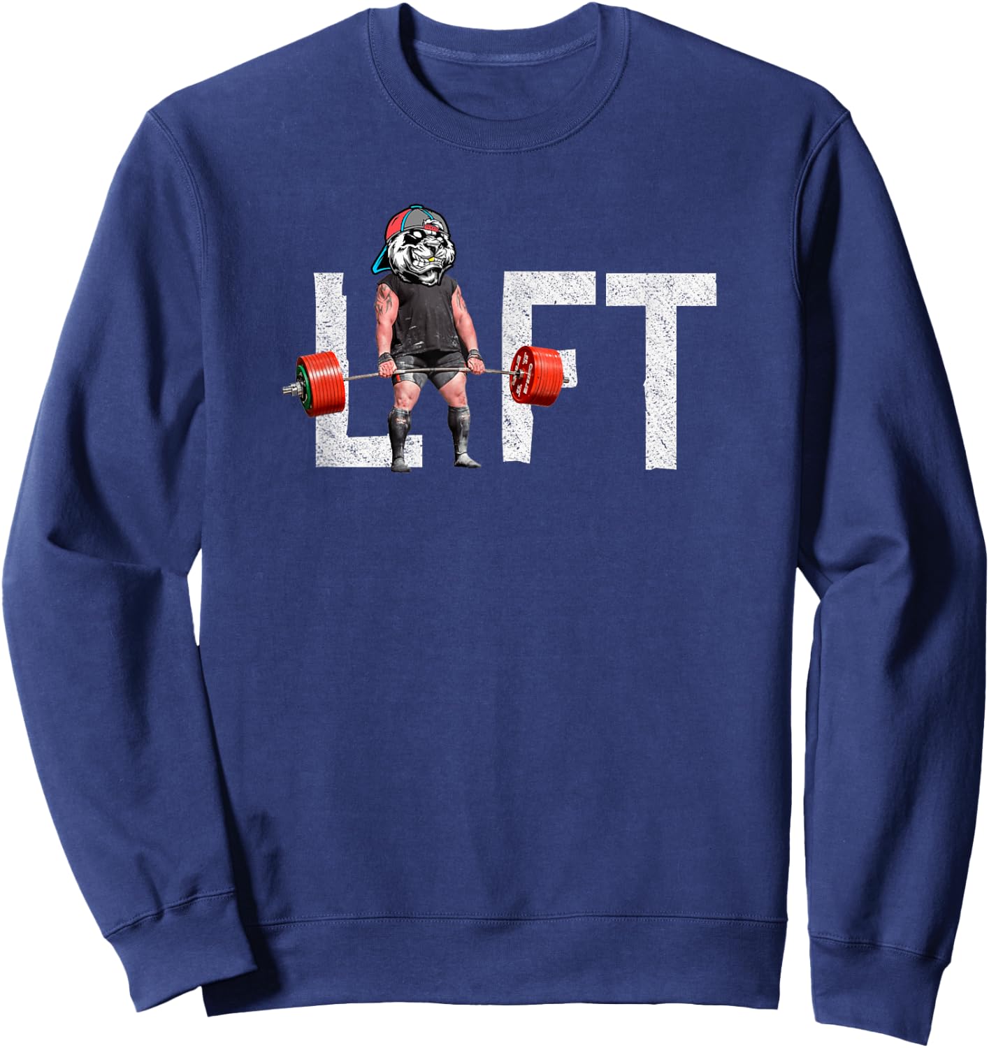 Lift Panda - Weight Lifting - Gym Shirt Work Out - Deadlift Sweatshirt - Sweatshirt | Navy