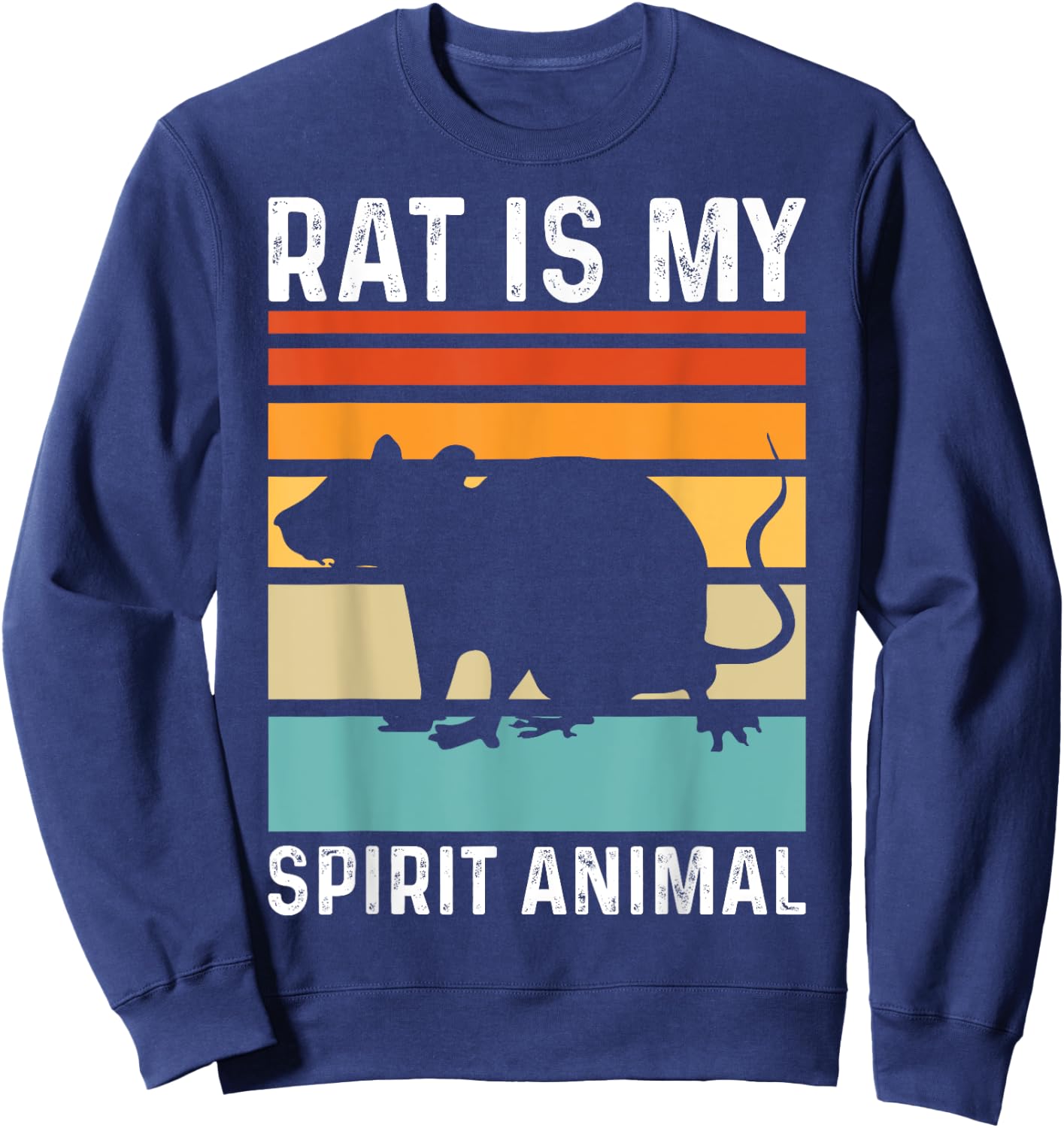 Kids Rat Is My Spirit Animal Funny Sweatshirt - Sweatshirt | Navy