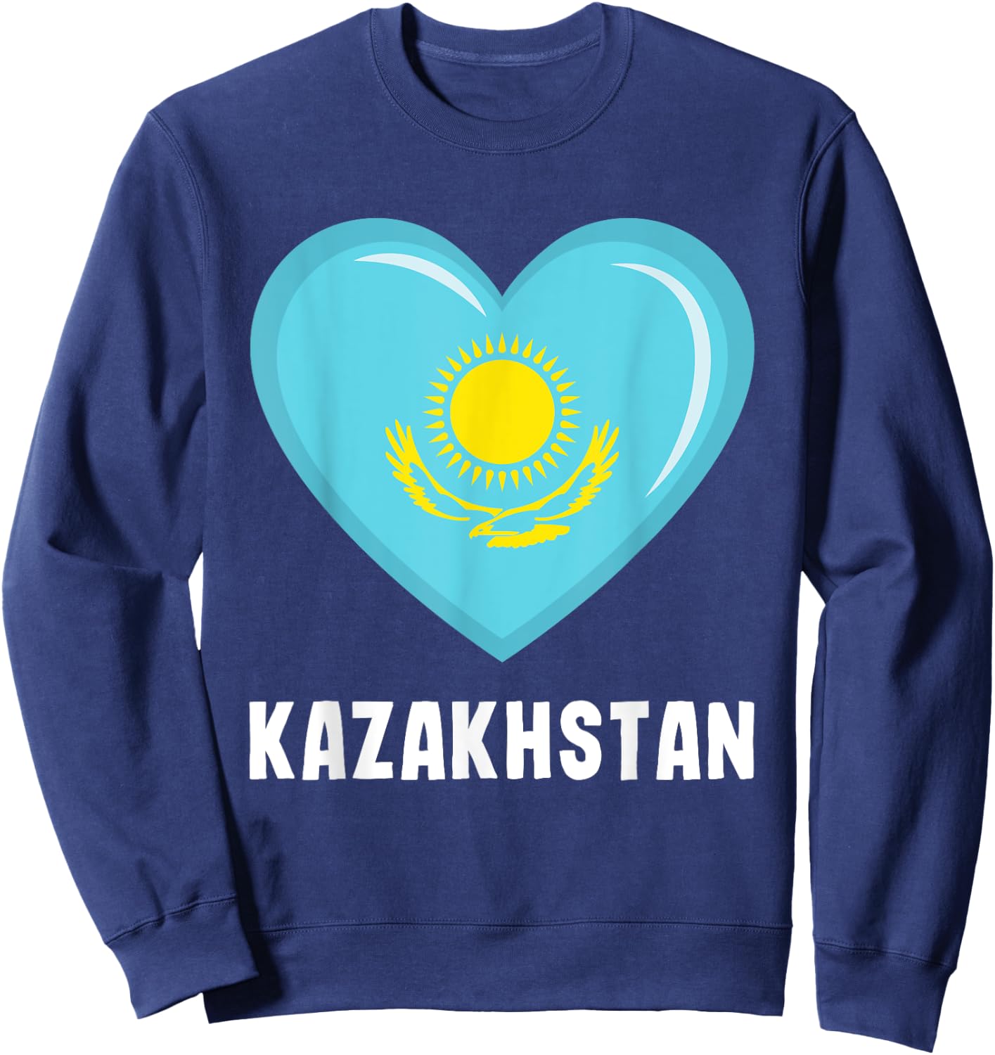 Kazakhstan flag jersey, Kazakhstani Sweatshirt - Sweatshirt | Navy