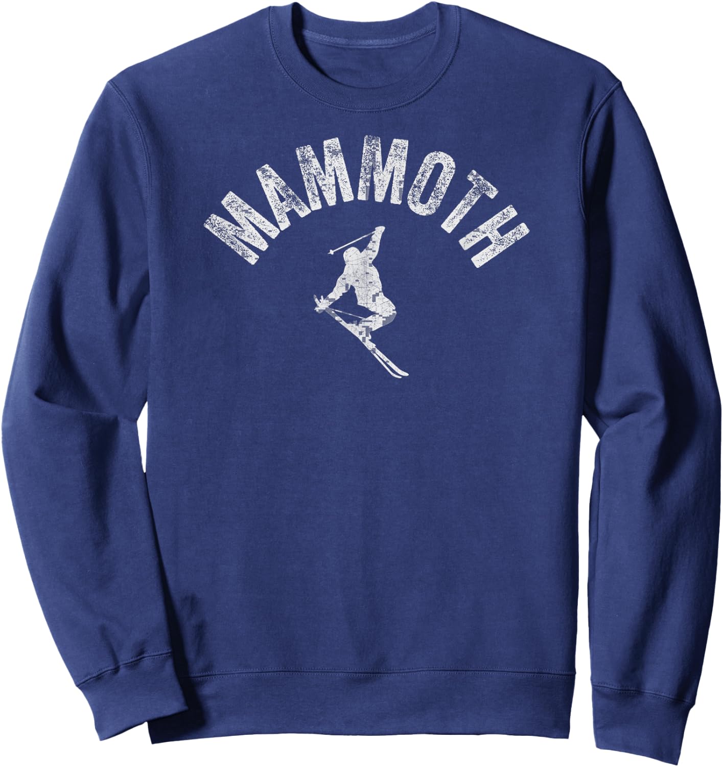 Mammoth CA Ski Vintage Skiing California Cool Mammoth Skier Sweatshirt - Sweatshirt | Navy