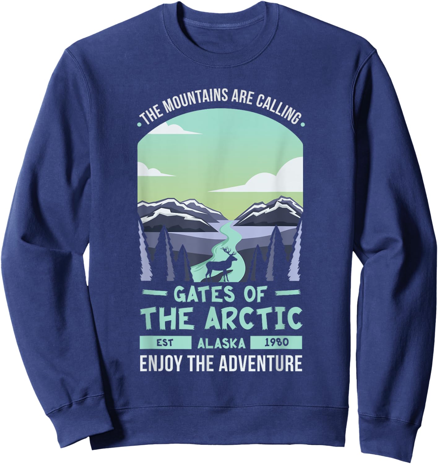 Gates of the Arctic National Park US Alaska Sweatshirt - Sweatshirt | Navy