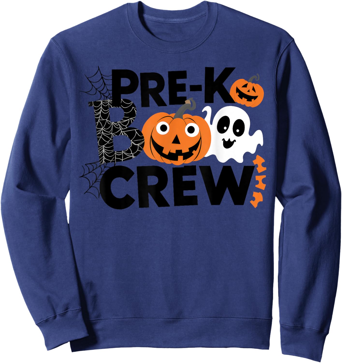 Pre-K Boo Crew Teacher Students Halloween Party Team Sweatshirt - Sweatshirt | Navy