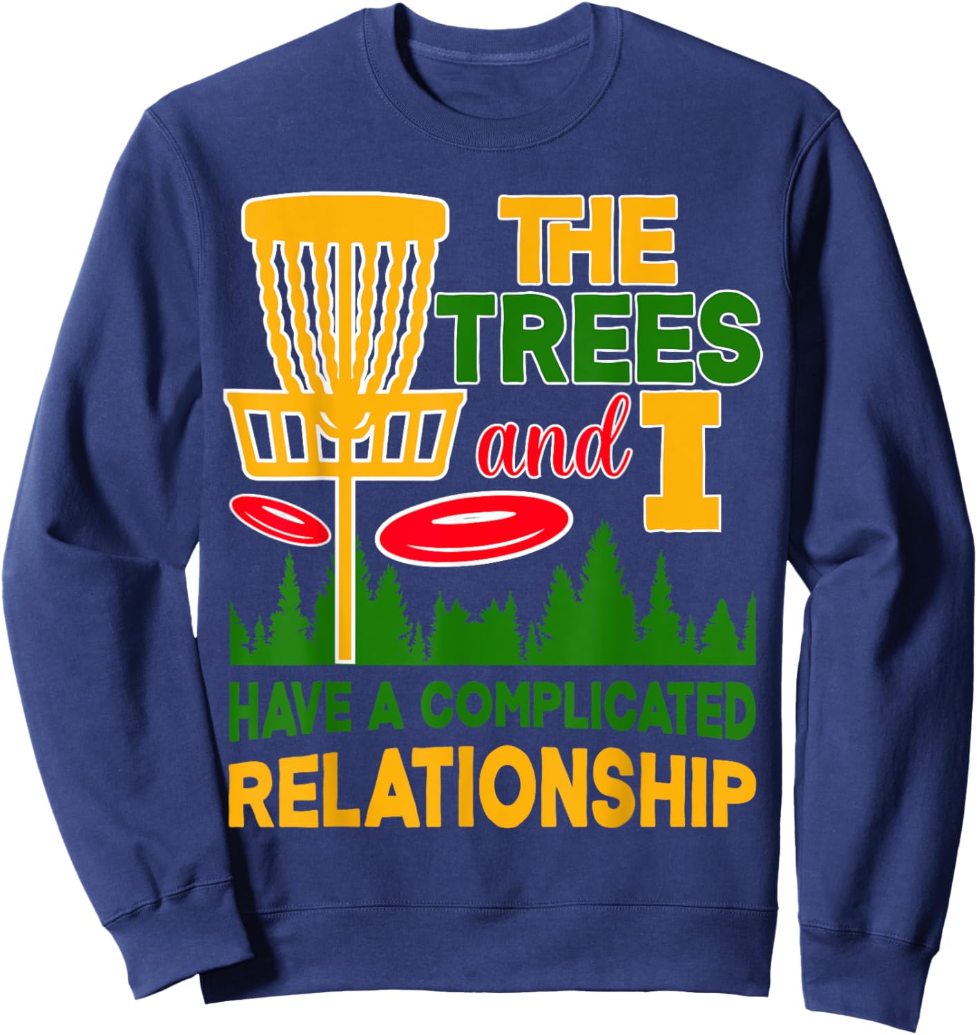 Disc Golf Player Retro Disc Golf Sweatshirt - Sweatshirt | Navy