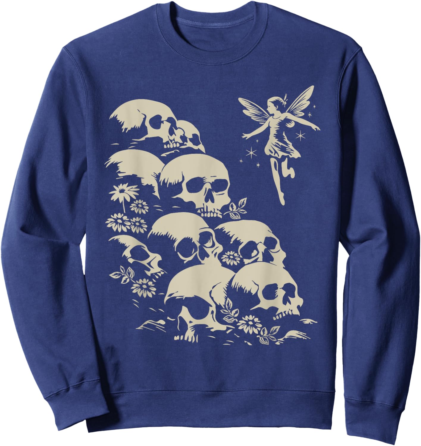 Dark Forest Fairy Admires Her Skull Collection Sweatshirt - Sweatshirt | Navy