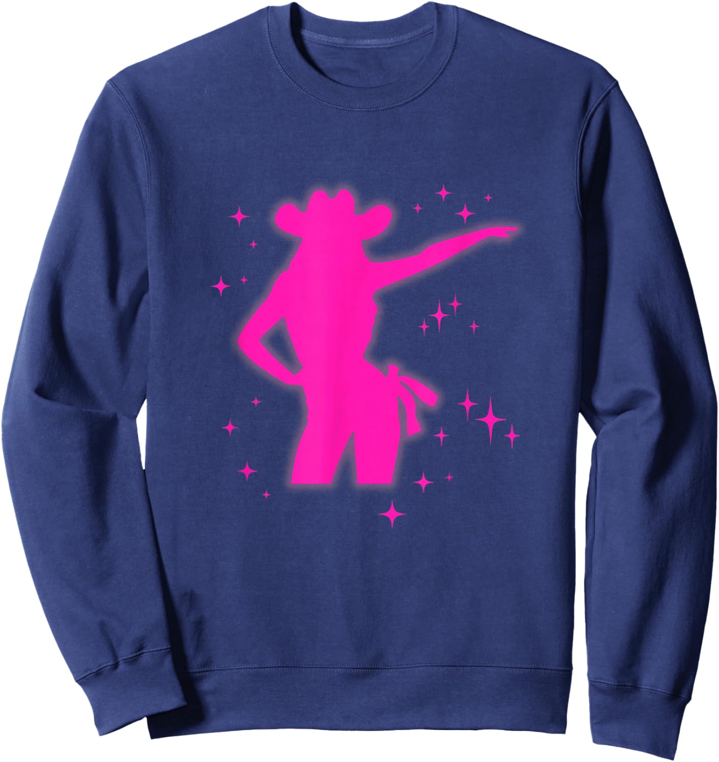 Pony and Heels Lover Pink Girls Clubs Disco Birthday Cowgirl Sweatshirt - Sweatshirt | Navy