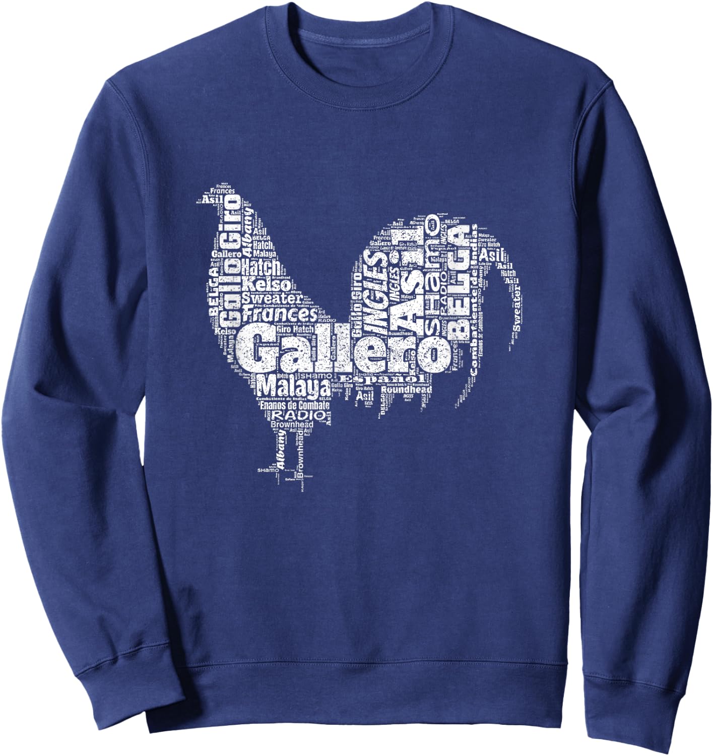 Gallero Tipos De Gallo De Pelea Silueta De Gallo Sweatshirt - Sweatshirt | Navy