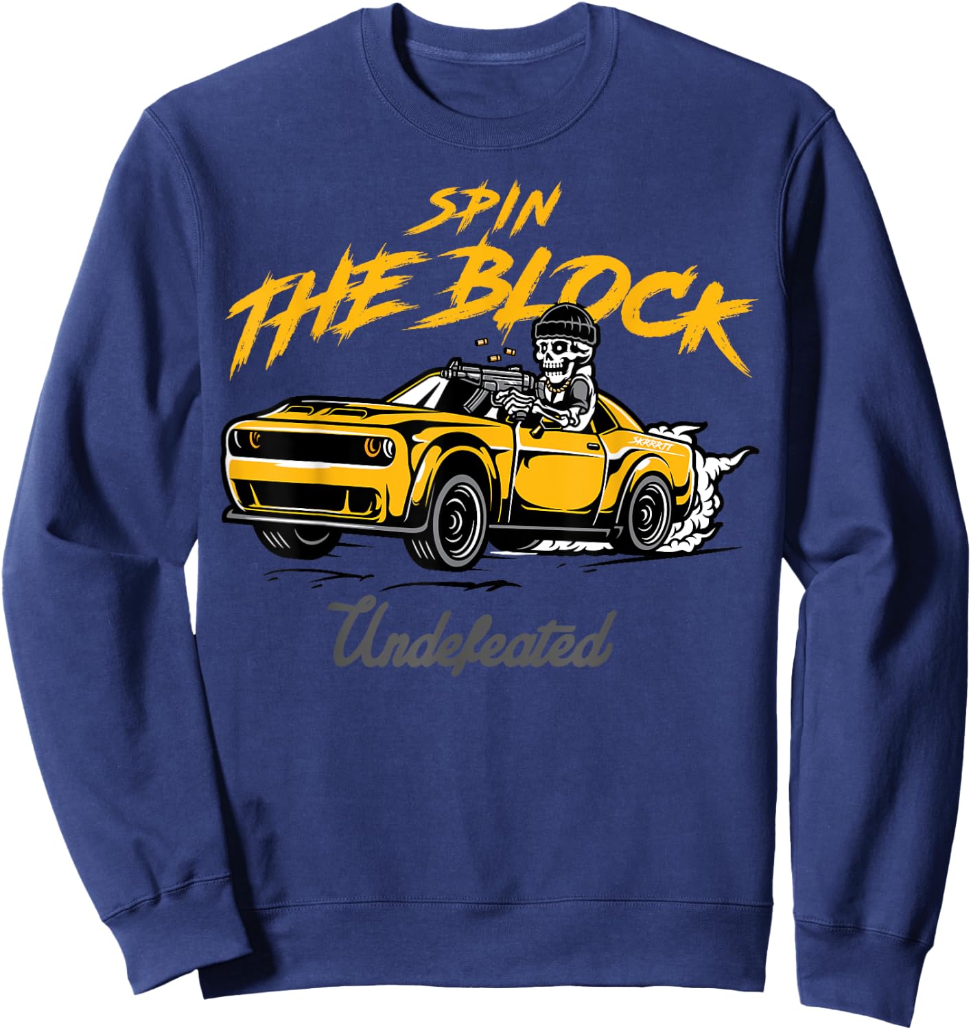 Sneaker Match SPIN THE BLOCK Charcoal University Gold Sweatshirt - Sweatshirt | Navy