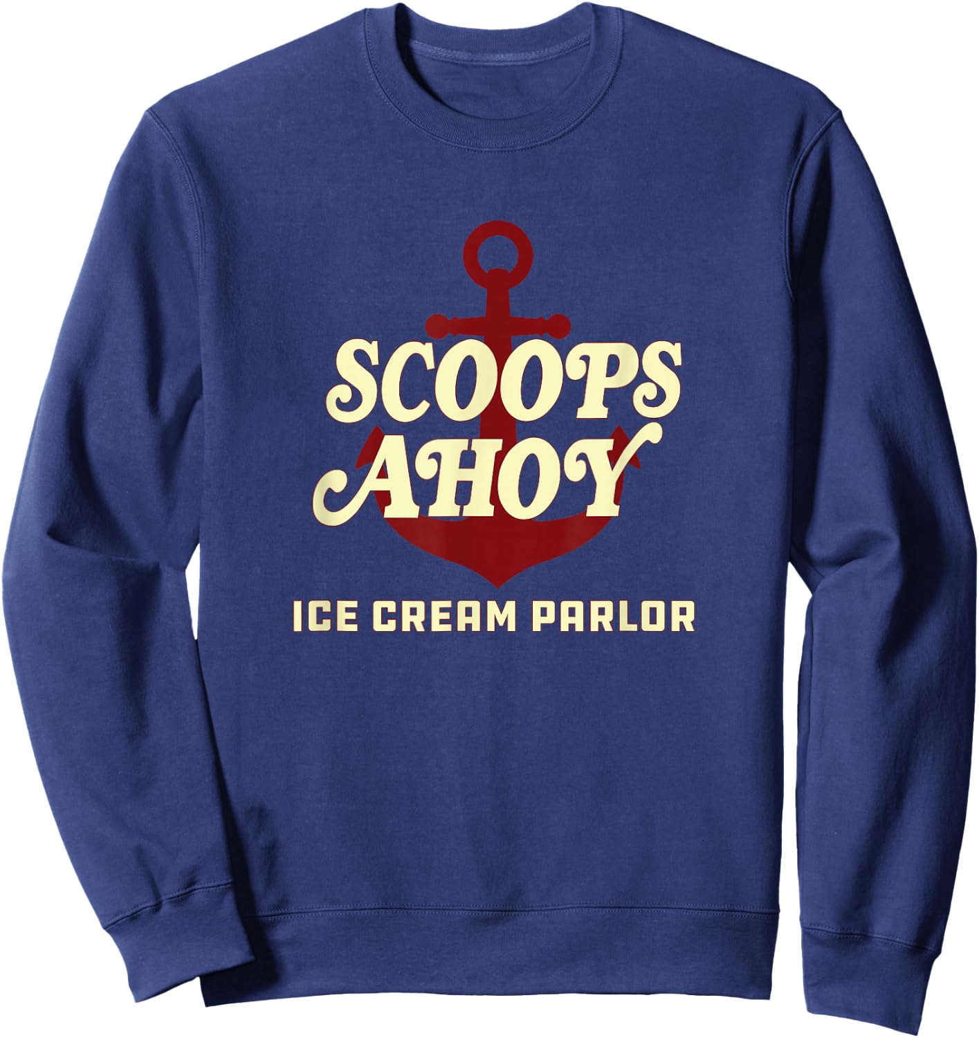 Stranger Things Scoops Ahoy Ice Cream Parlor Logo Sweatshirt - Sweatshirt | Navy