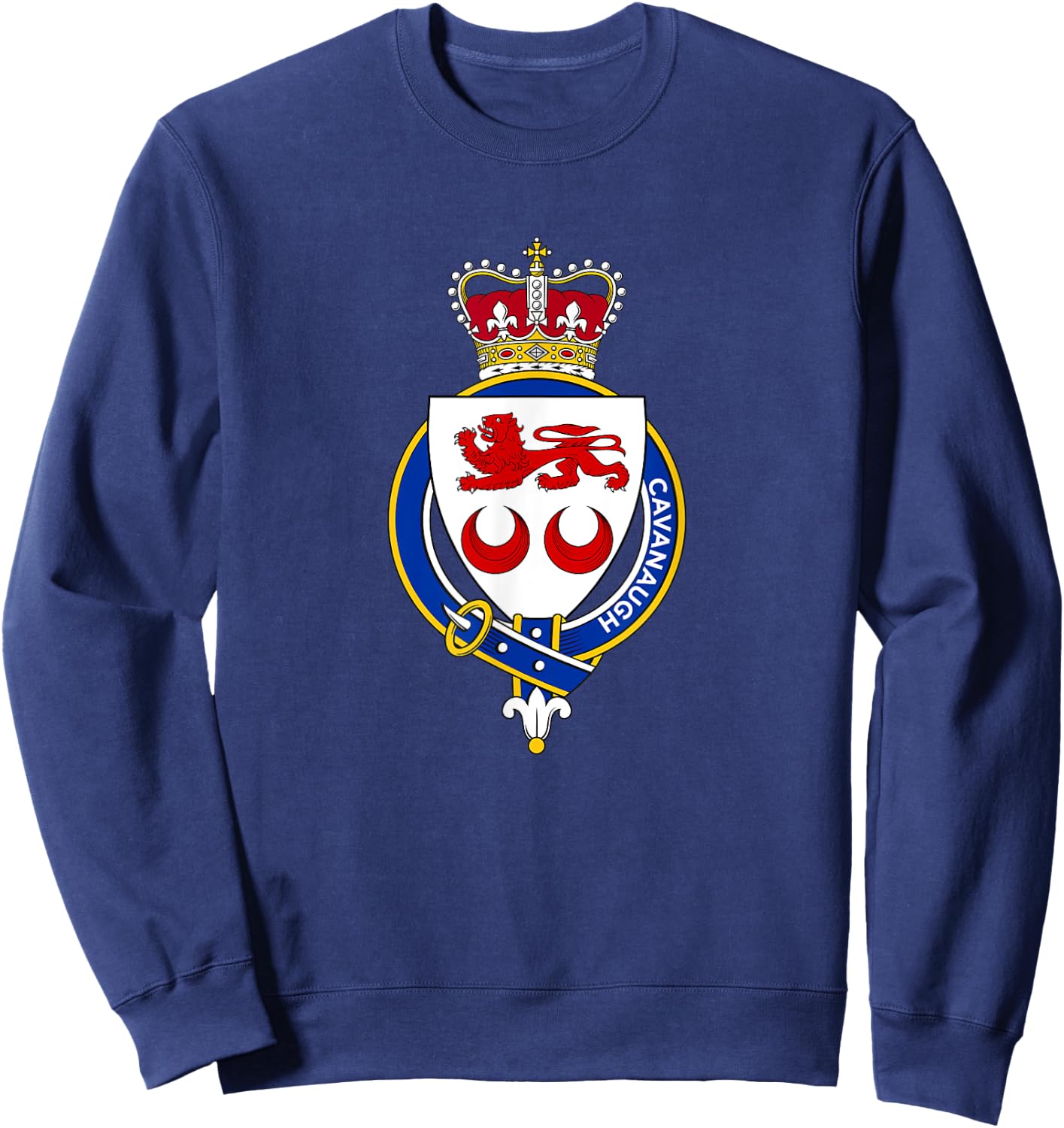 Cavanaugh Coat of Arms - Family Crest Sweatshirt - Sweatshirt | Navy