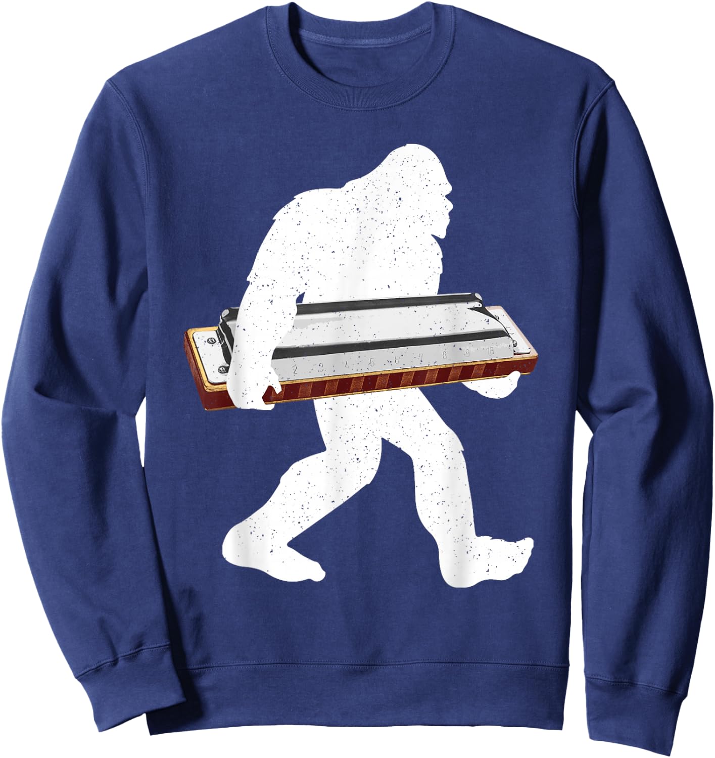 Funny Harmonica Art Women Boys Girls Kid Harmonicist Sweatshirt - Sweatshirt | Navy