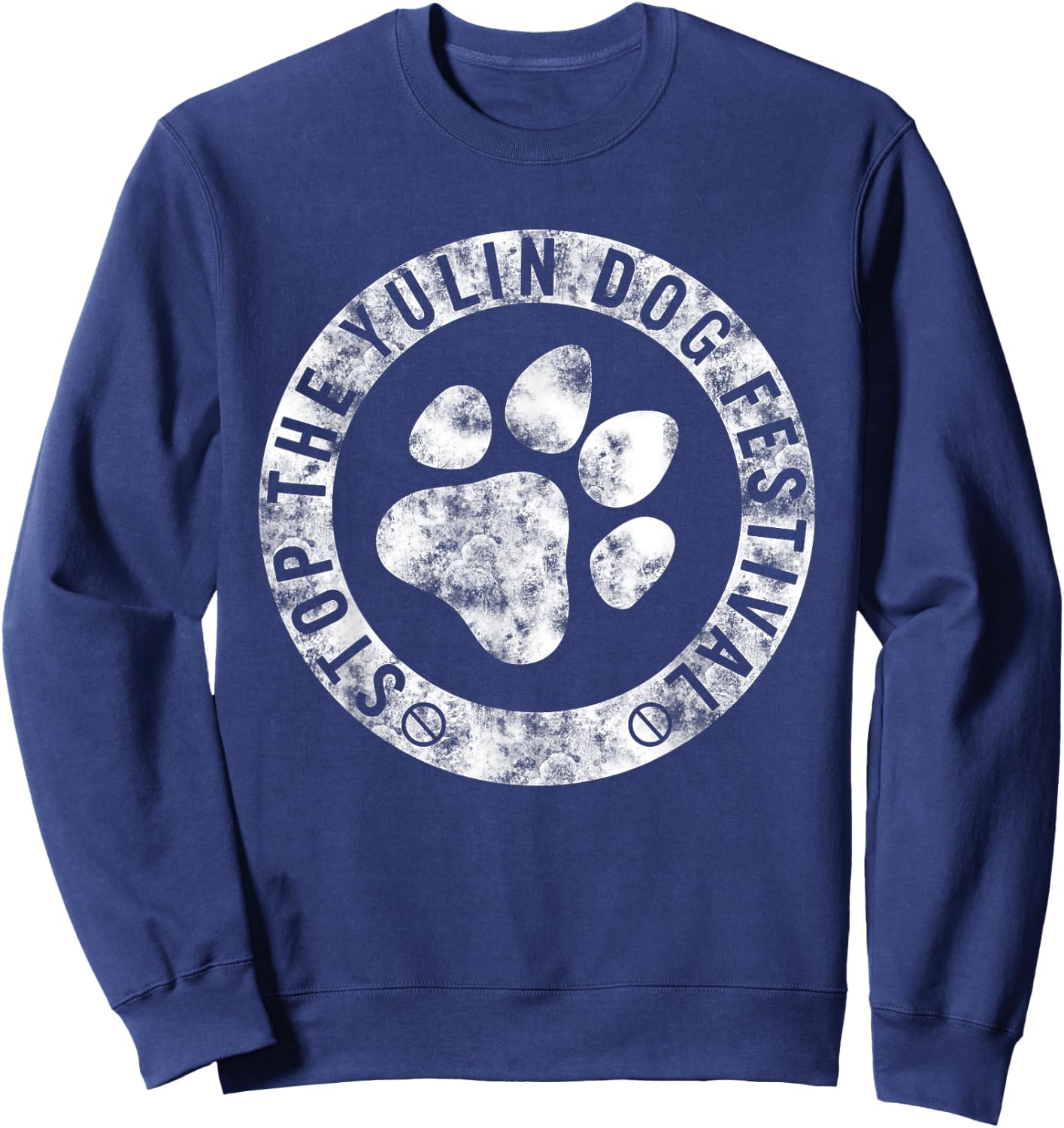 Stop The Yulin Dog Meat Festival Save Animal Rights Chinese Women Kids Sweatshirt - Sweatshirt | Navy