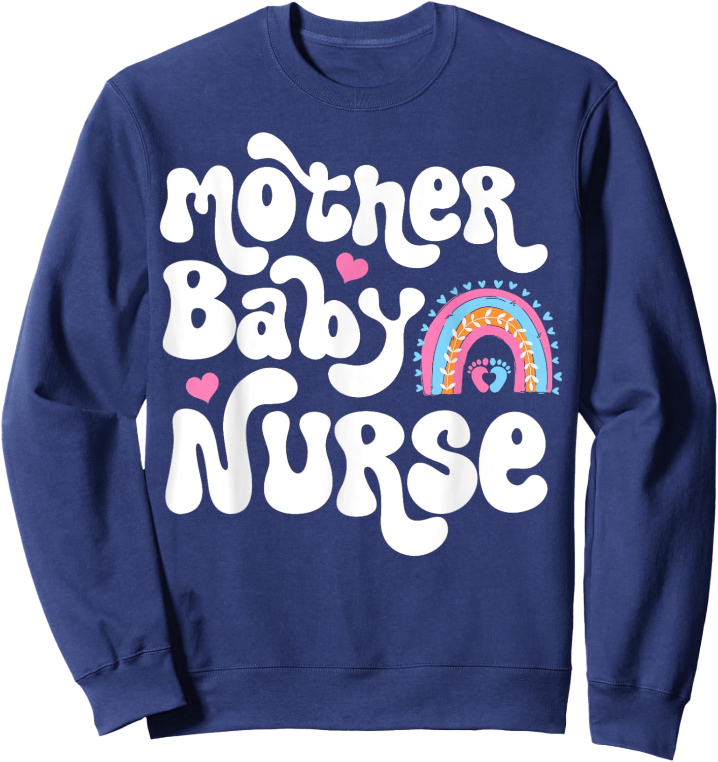 Postpartum Mother Baby Nurse Mom - Baby Postpartum Nursing Sweatshirt - Sweatshirt | Navy