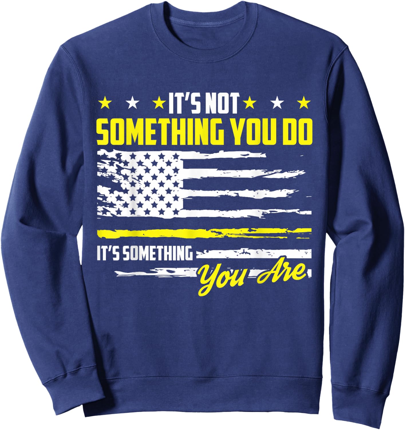 911 American Flag Dispatch-er USA Thin Gold Line Operator Sweatshirt - Sweatshirt | Navy