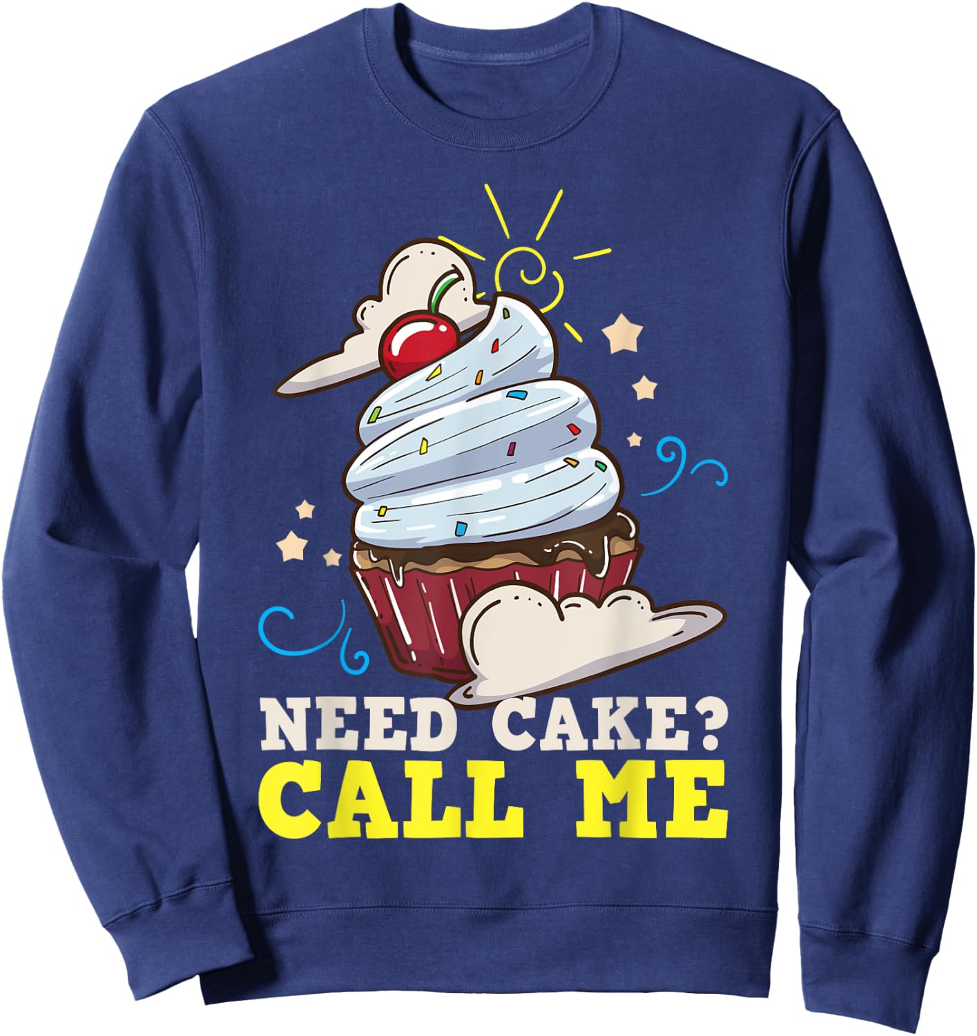 Baker Baking Cake Cupcake Gift Sweatshirt - Sweatshirt | Navy