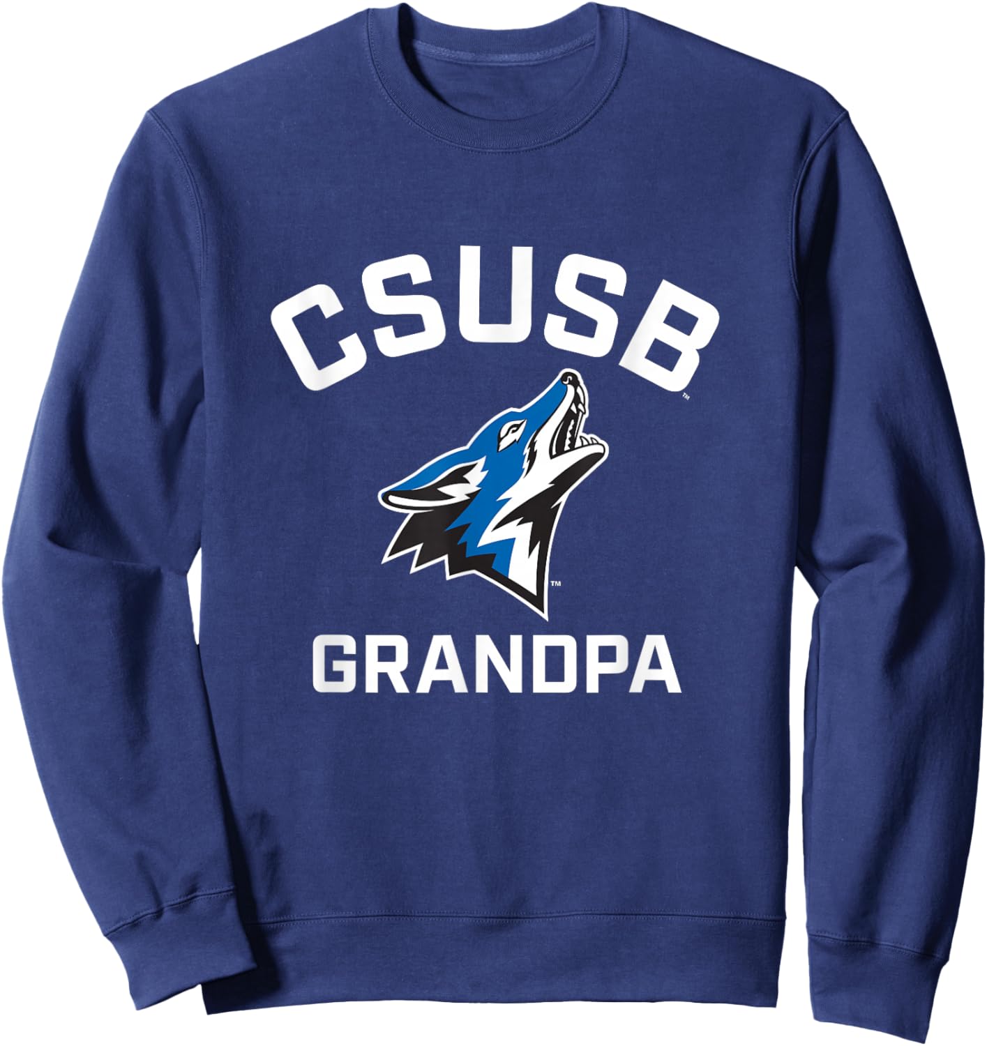 Cal State San Bernardino CSUSB Coyotes Arched Grandpa Sweatshirt - Sweatshirt | Navy