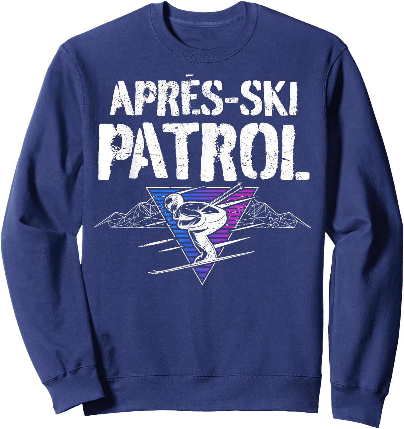 Retro 80s Apres Ski Patrol Vintage Sweatshirt - Sweatshirt | Navy