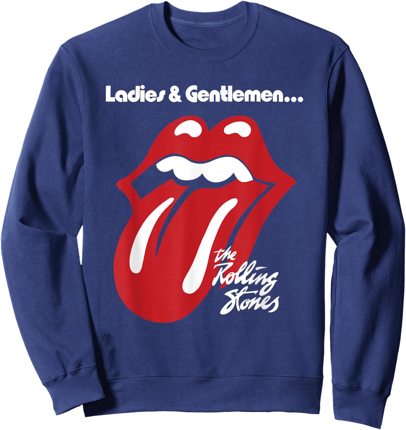 Official Rolling Stones Ladies & Gentlemen Black Sweatshirt - Sweatshirt | Navy