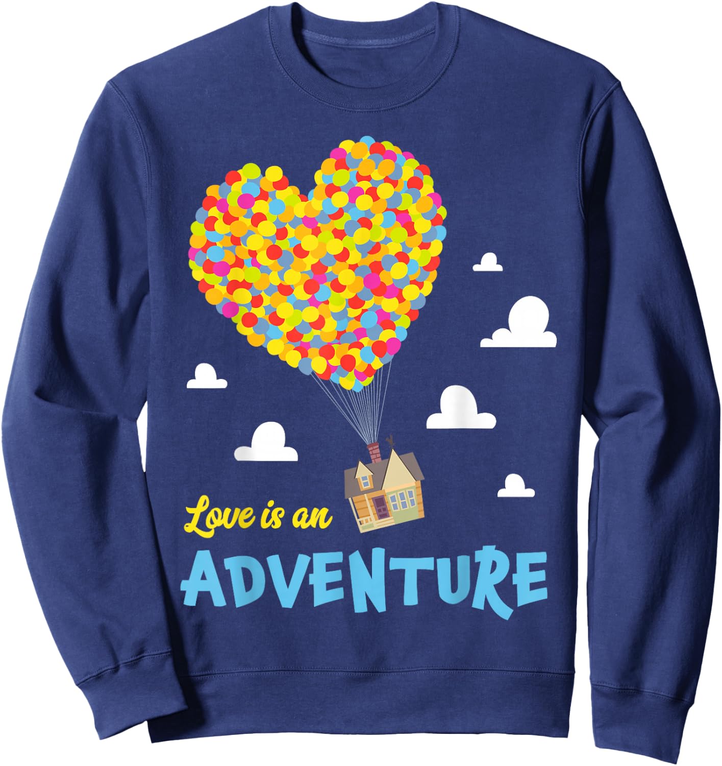 Disney and Pixar Up Love is an Adventure Sweatshirt - Sweatshirt | Navy