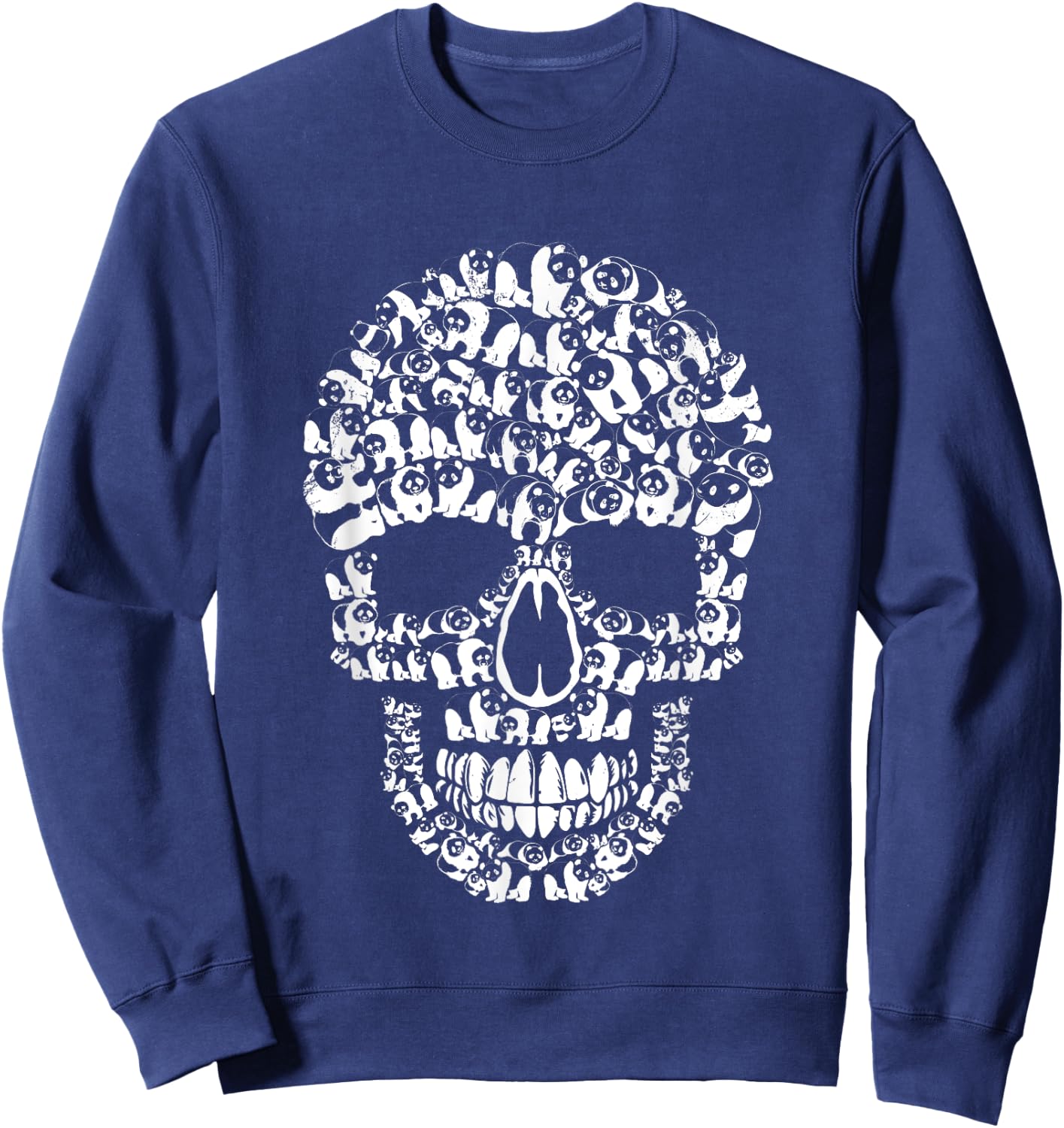 Funny Halloween Panda Bear Skull Animals Lover Costume Sweatshirt - Sweatshirt | Navy