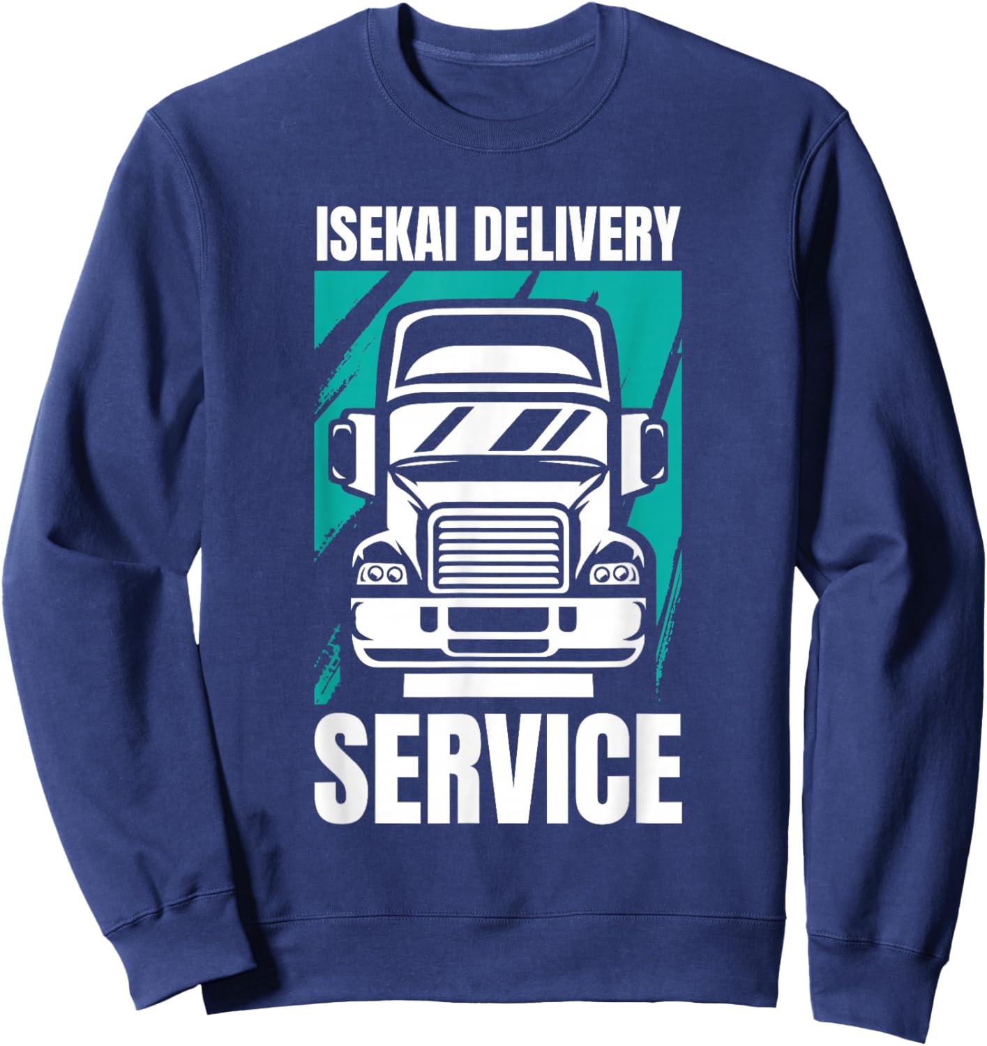 Isekai Anime Japanese Kawaii - Otaku Japan Manga Truckkun Sweatshirt - Sweatshirt | Navy