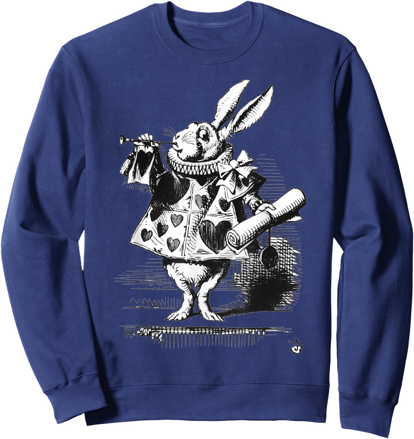 Easy Costume | Alice In Wonderland - White Rabbit Sweatshirt - Sweatshirt | Navy